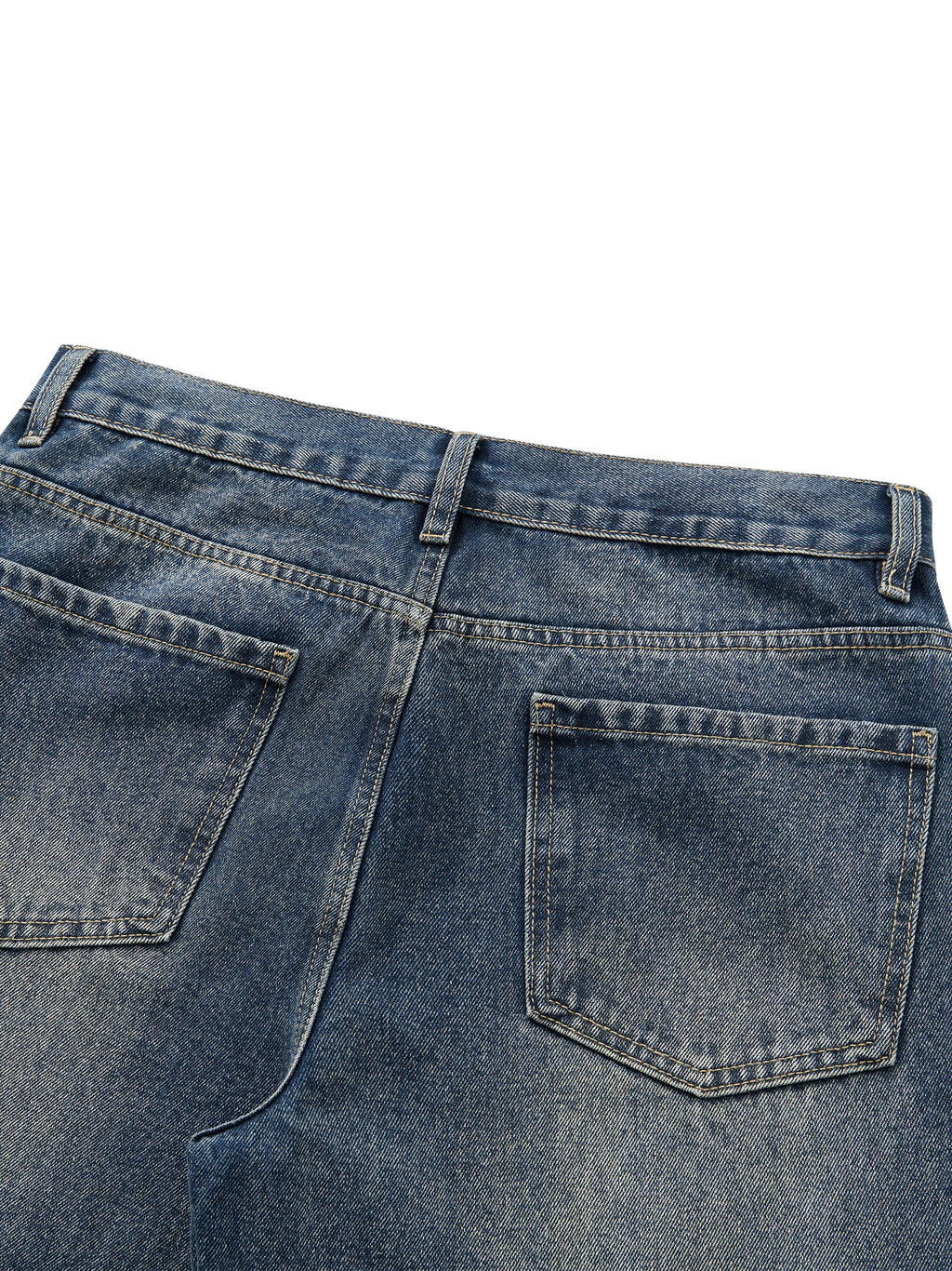 Men’s Vintage Wash Straight Leg Denim Jeans