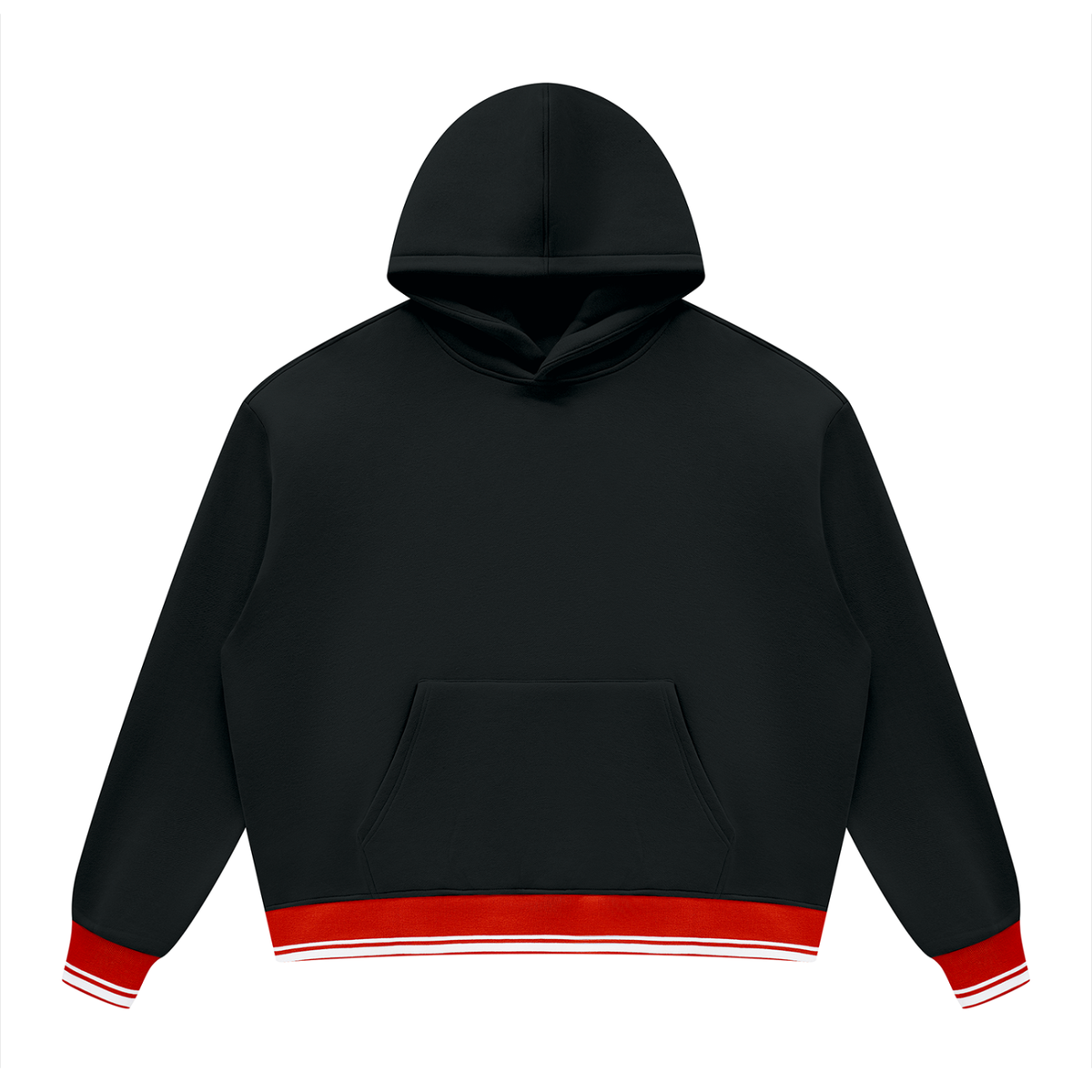 Unisex Oversized Color Block Fleece Hoodie