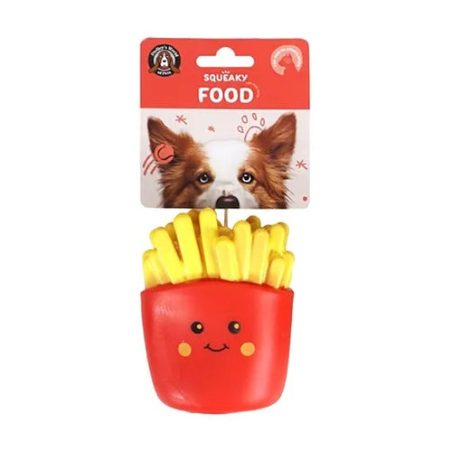 French fries squeaky dog toy