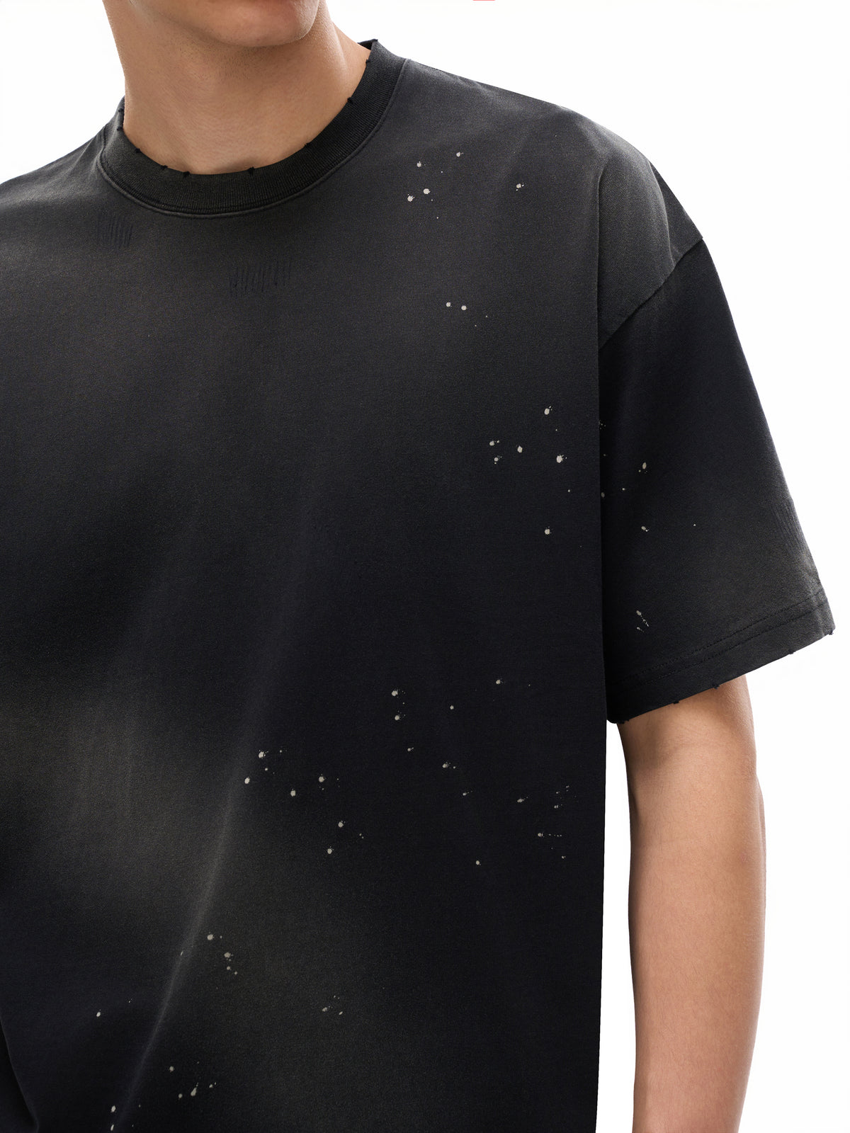 Hand-Frayed Sunfade Paint Splatter T-Shirt gallery view