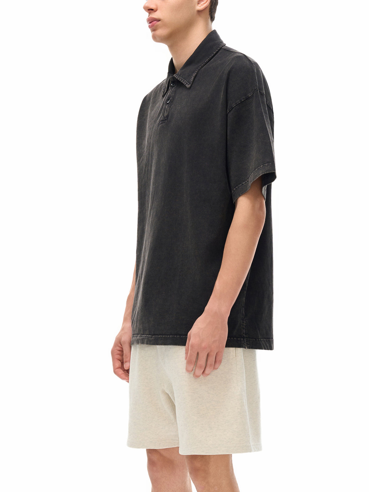 Heavyweight Snow-Washed Polo T-Shirt - image 4