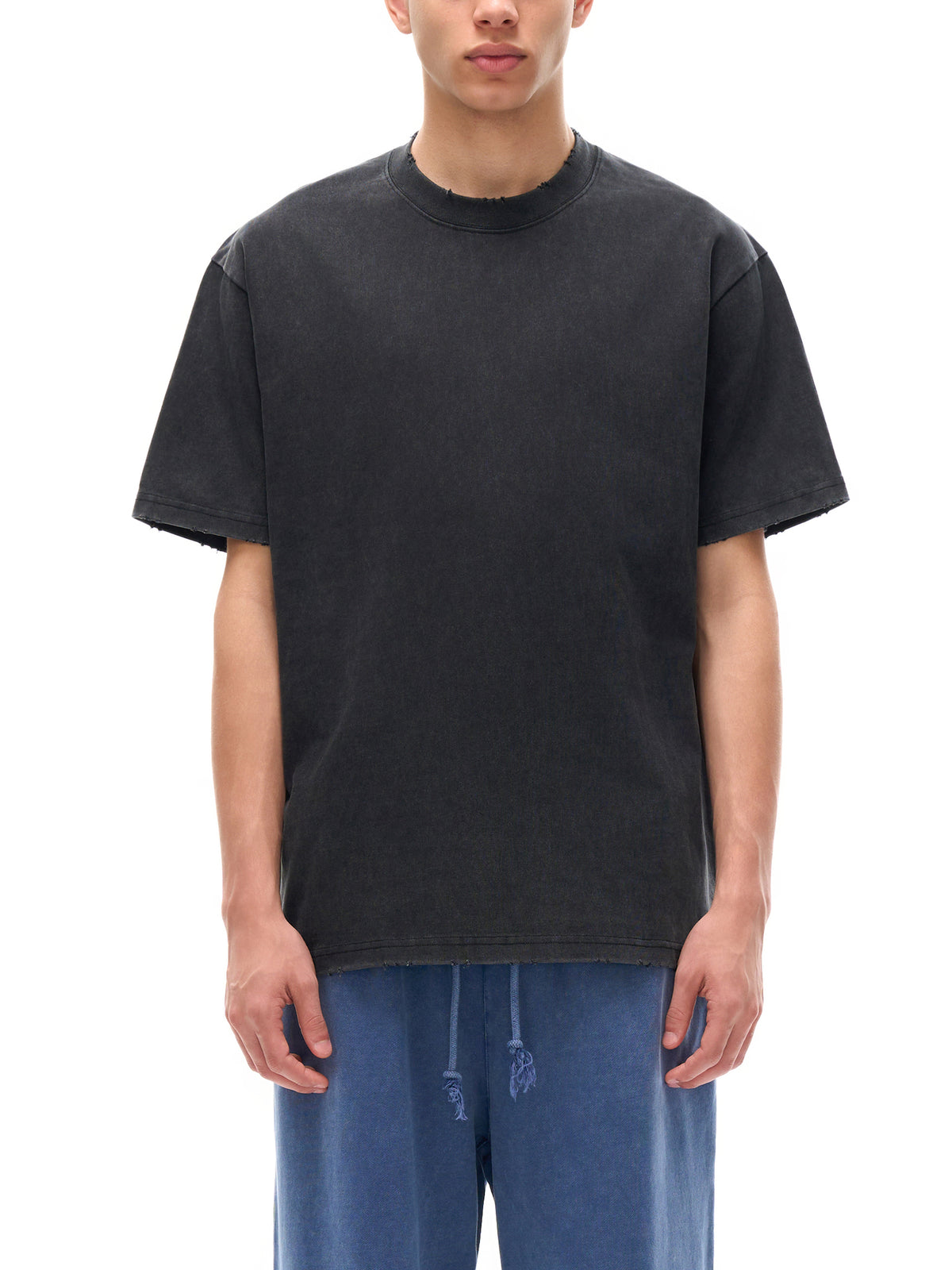 Heavyweight Vintage Washed Frayed T-Shirt gallery image 3