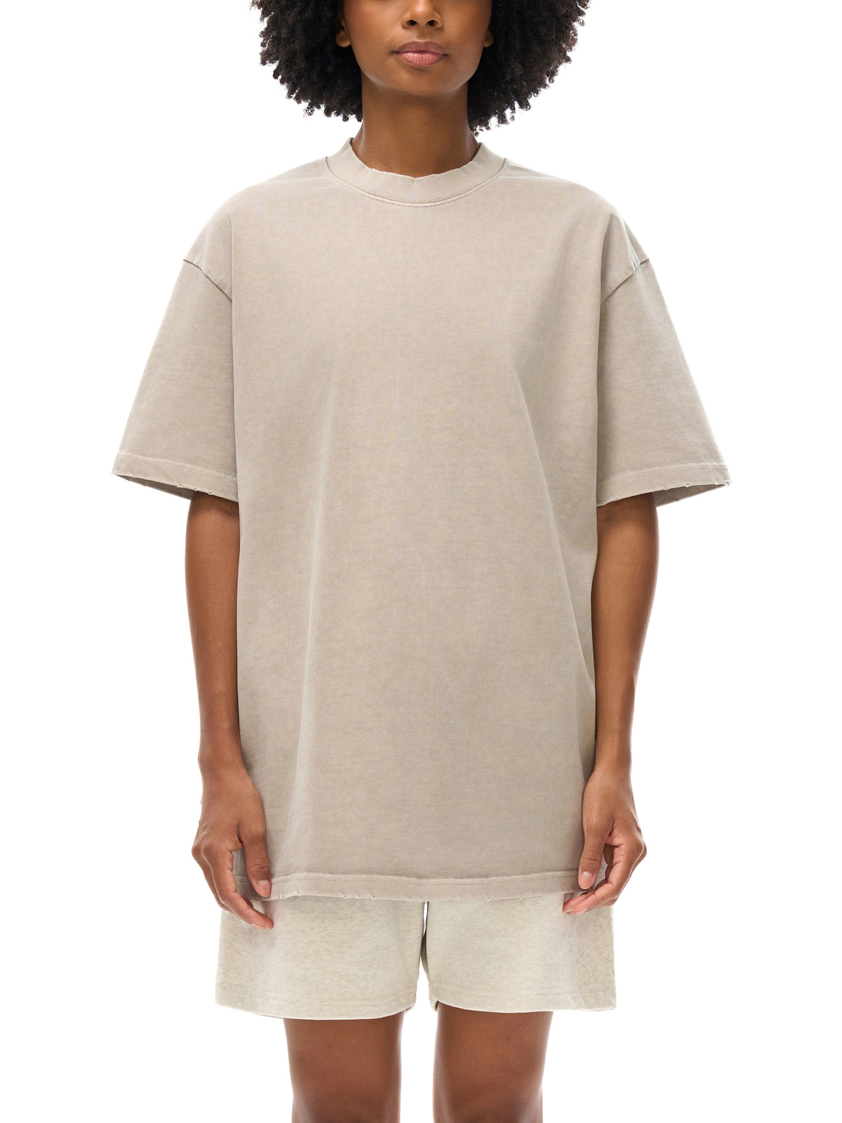 Heavyweight Vintage Washed Frayed T-Shirt gallery image 8