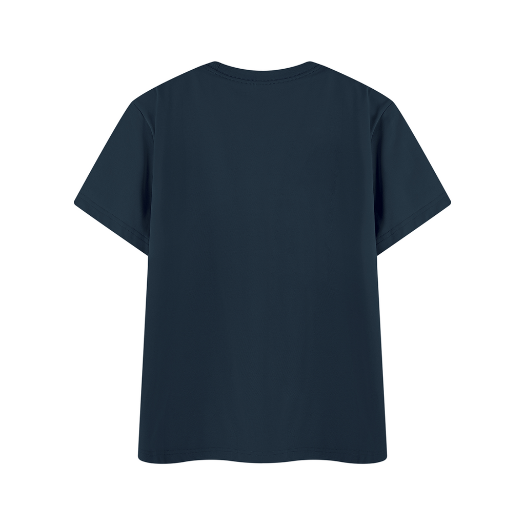 It's Always the Cyclist's Fault graphic T-shirt - Navy Blue back mockup