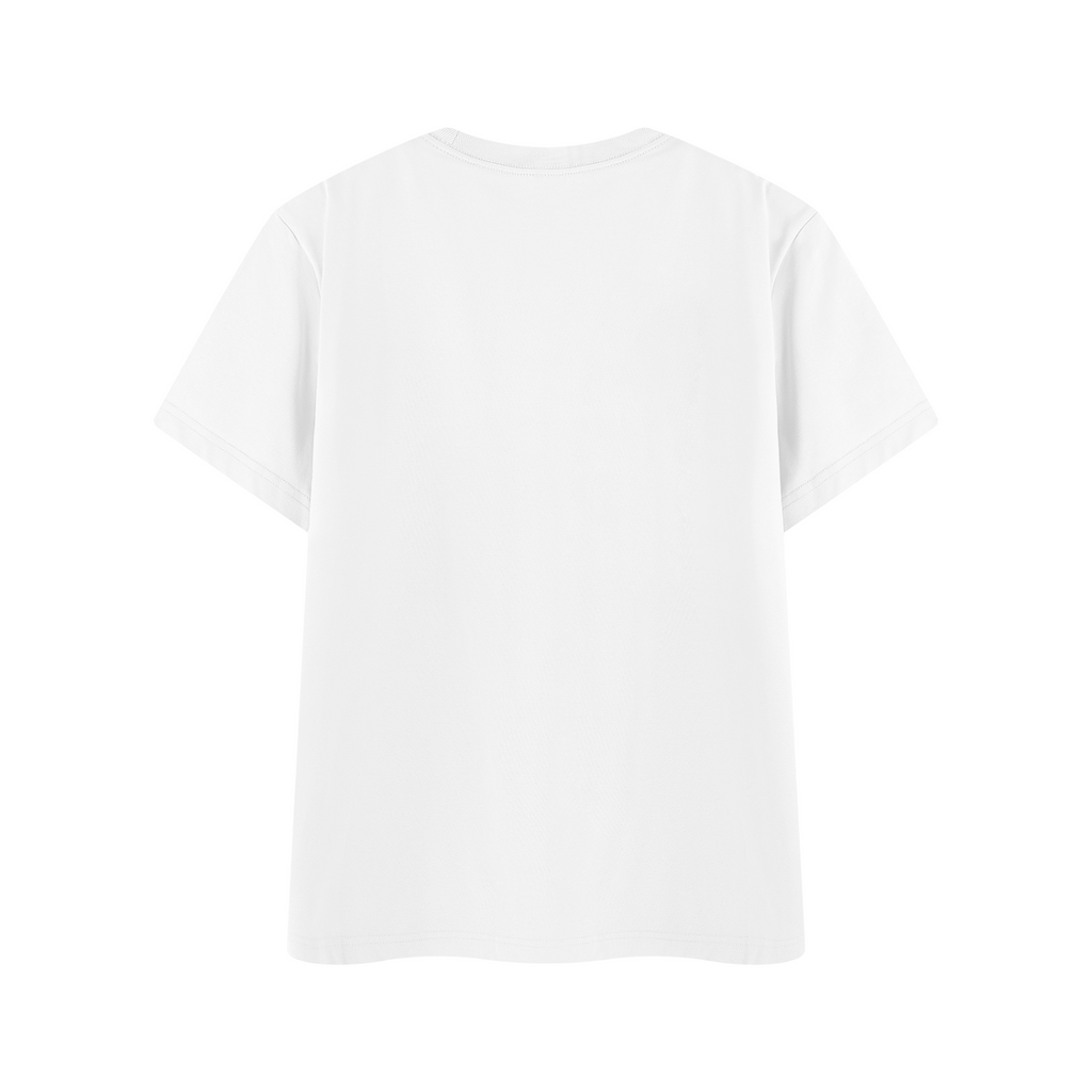 It's Always the Cyclist's Fault graphic T-shirt - White back mockup