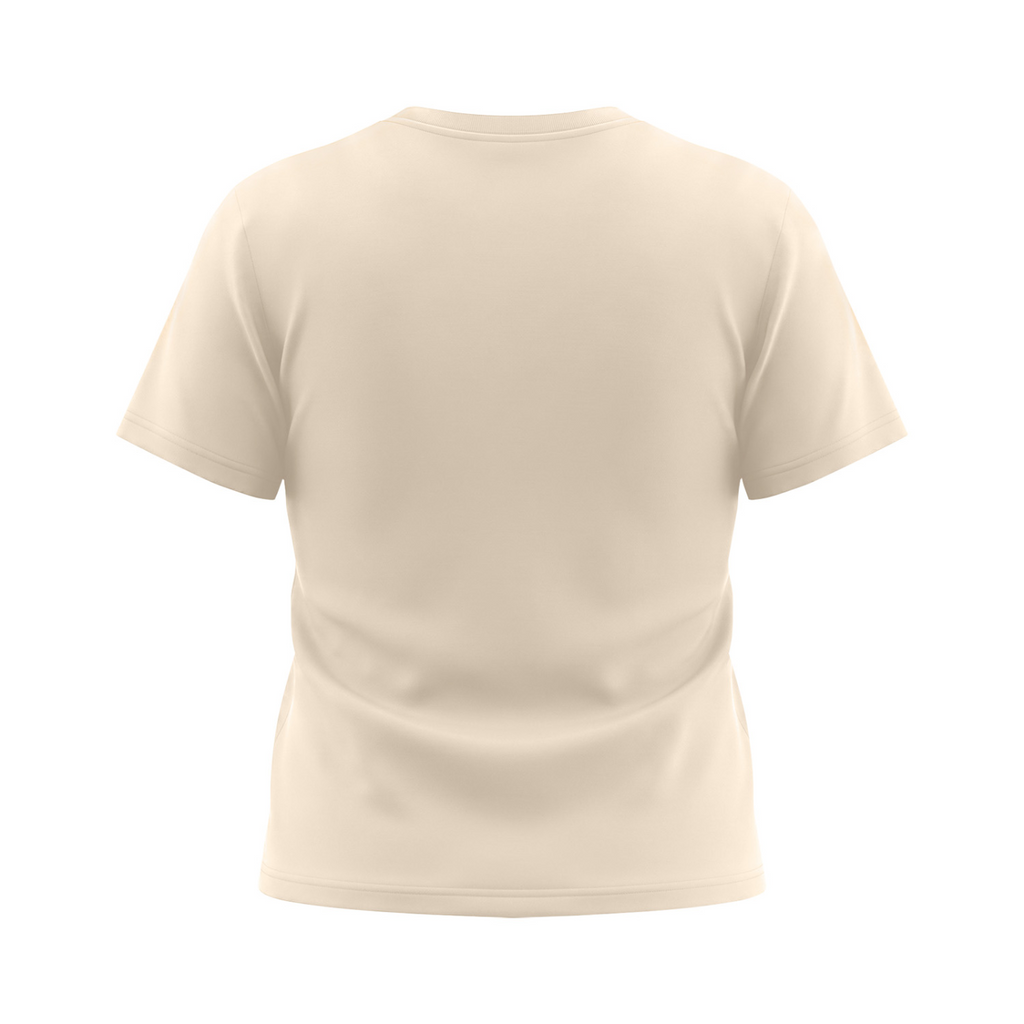 It's Always the Cyclist's Fault women's Sorona graphic T-shirt - Apricot back mockup