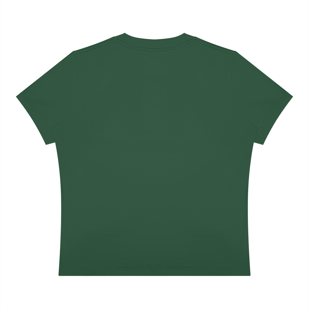 It's Always the Cyclist's Fault women's Sorona graphic T-shirt - Blackish Green back view
