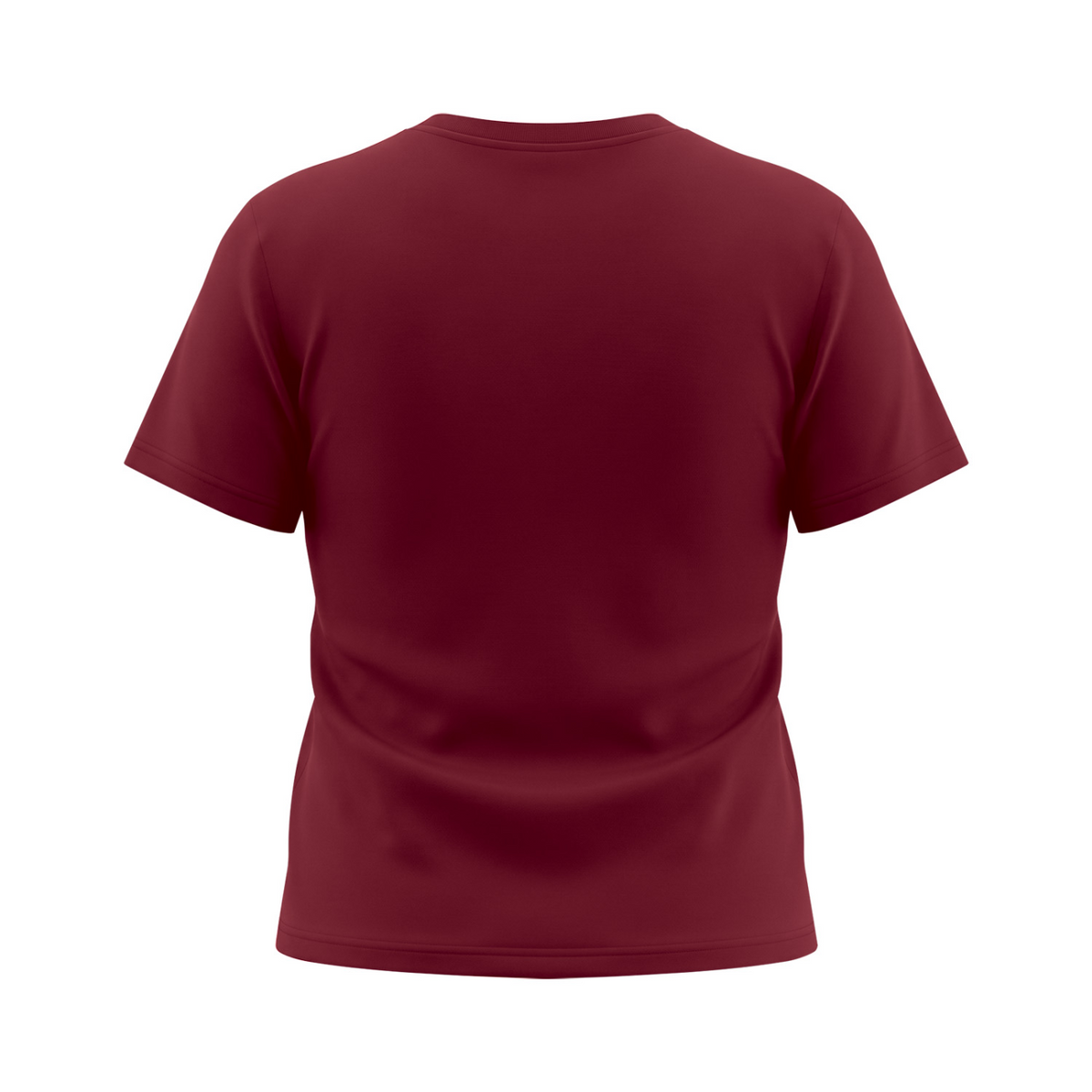 It's Always the Cyclist's Fault women's Sorona graphic T-shirt - Wine Red back mockup