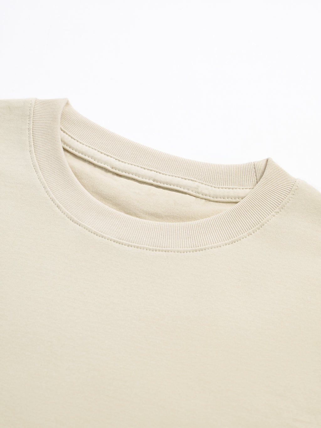 Kids’ Quick-Dry Cotton Long-Sleeve Tee V2 - neckline detail