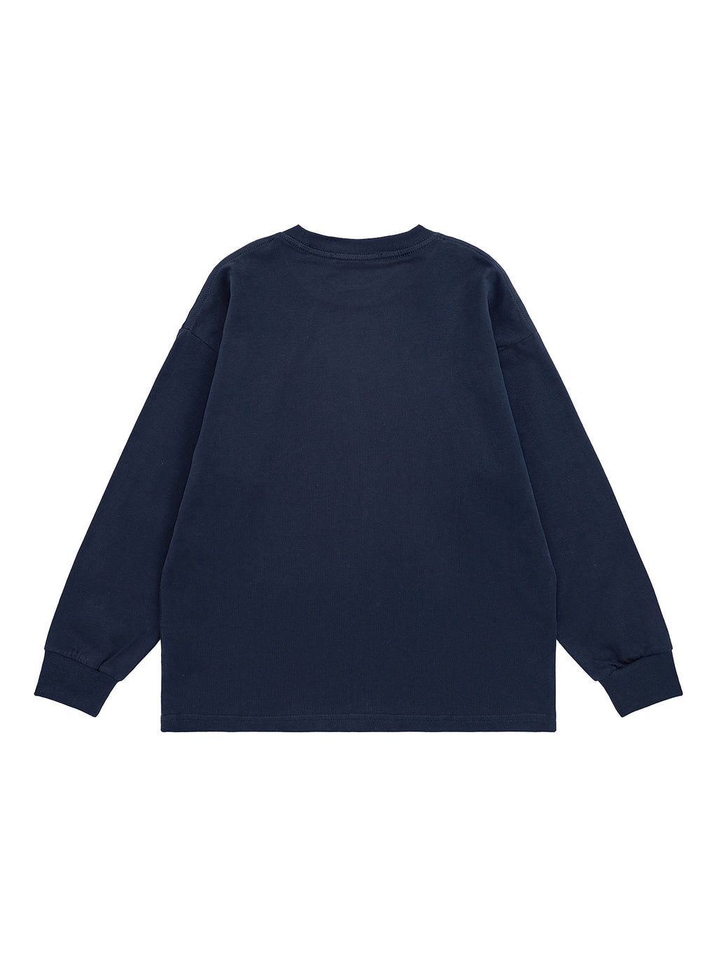 Kids’ Quick-Dry Cotton Long-Sleeve Tee V2 - Navy Blue back