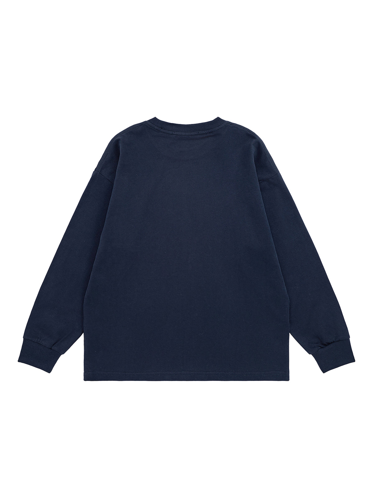 Kids’ Quick-Dry Cotton Long-Sleeve Tee V2 - Navy Blue back