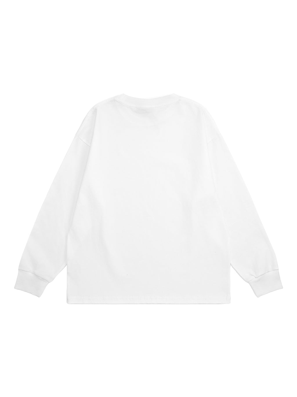 Kids’ Quick-Dry Cotton Long-Sleeve Tee V2 - White back