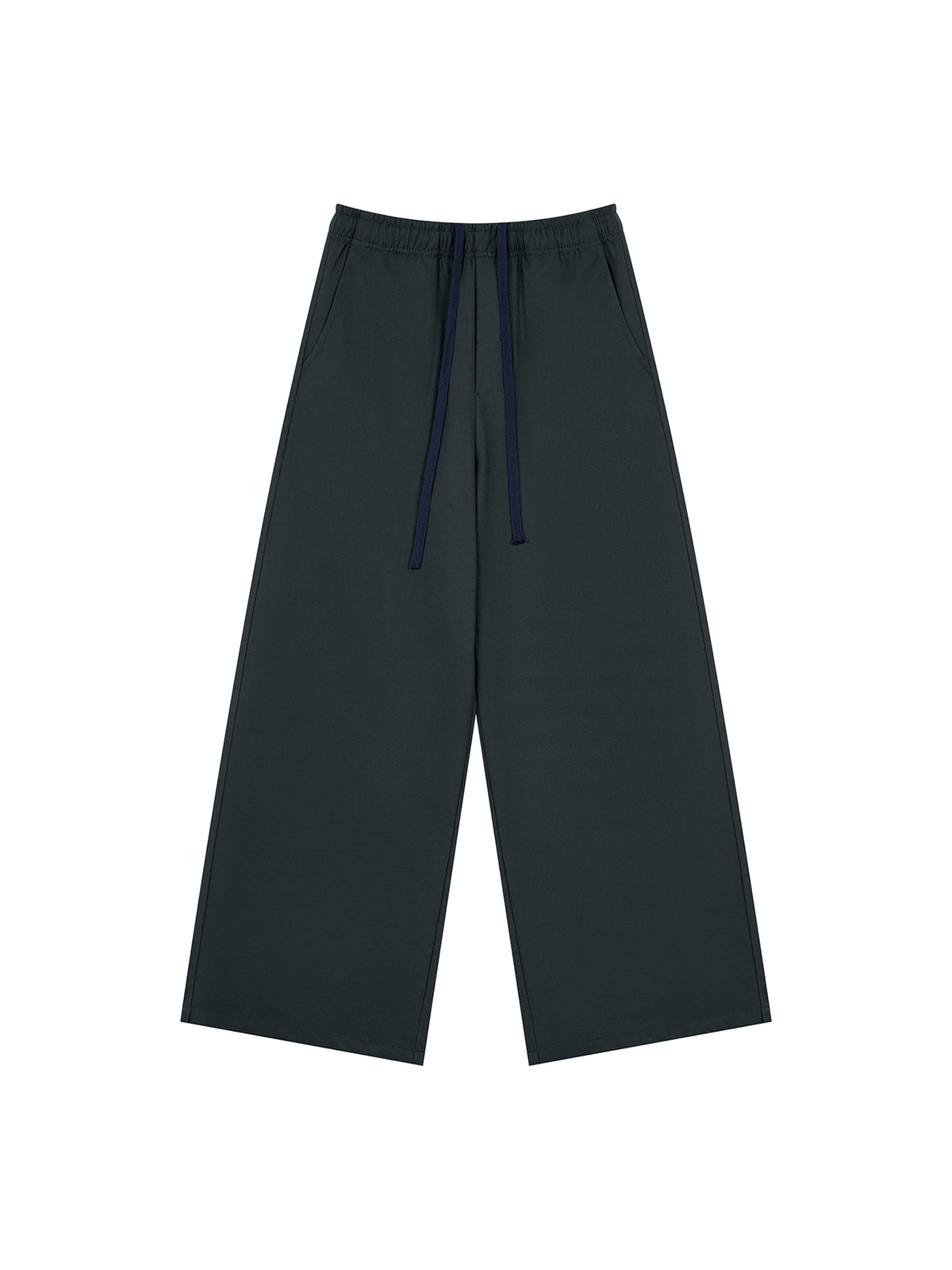 Men’s Loose Straight-Leg Pants black front 3D mockup