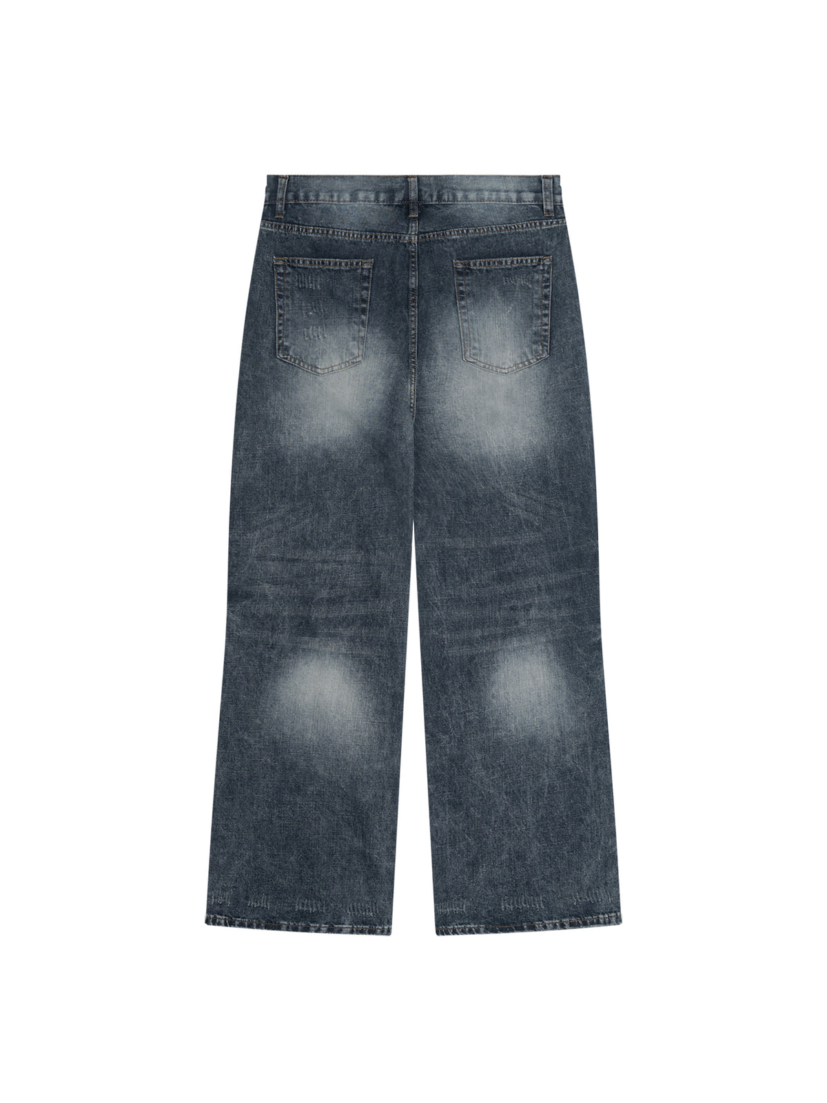 Men’s Vintage Wash Denim Jeans washed blue back view