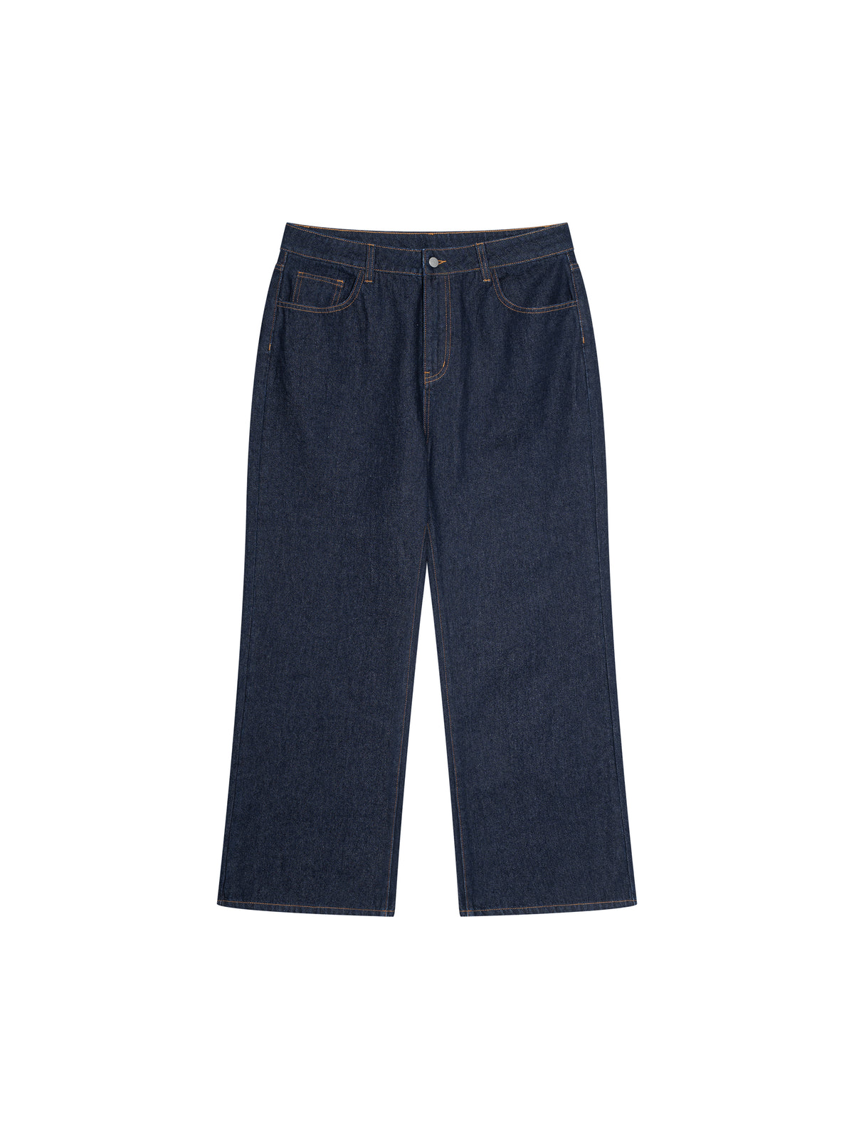 Men’s Vintage Wash Denim Jeans Jeans Blue front 3D mockup