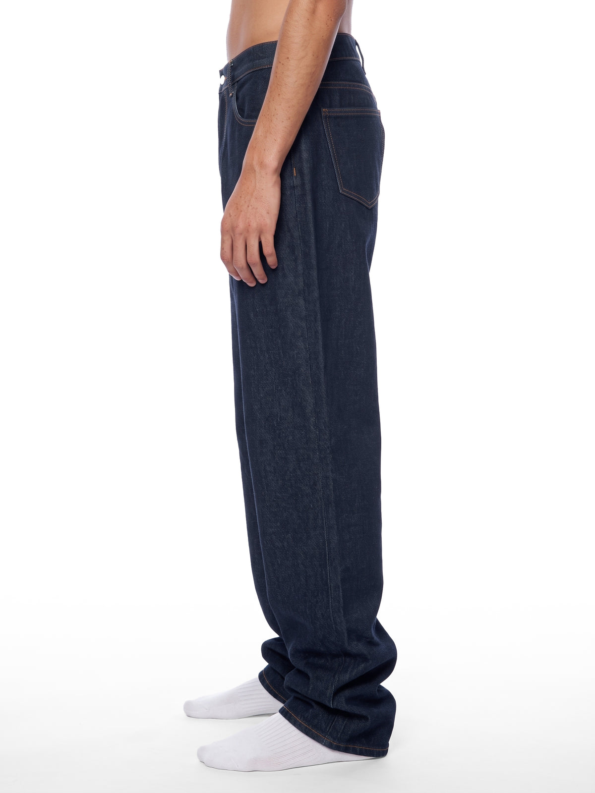 Men’s Vintage Wash Denim Jeans model view