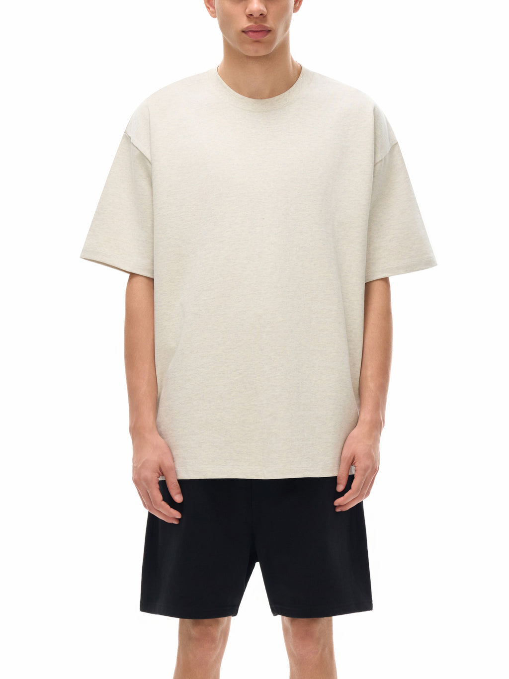 Off Script Heavyweight Drop Shoulder T-Shirt on male model front view