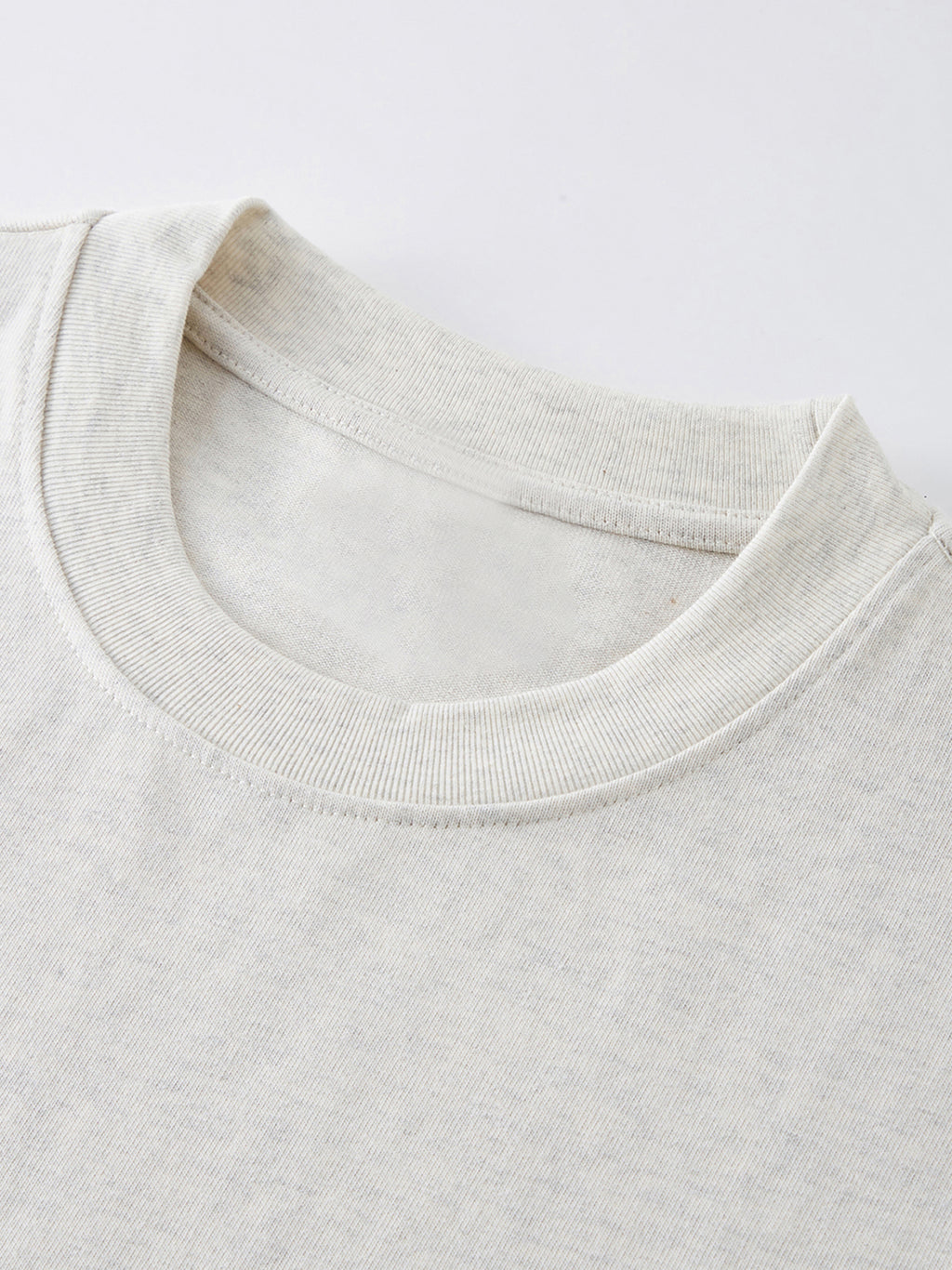 Off Script Heavyweight Drop Shoulder T-Shirt neckline detail