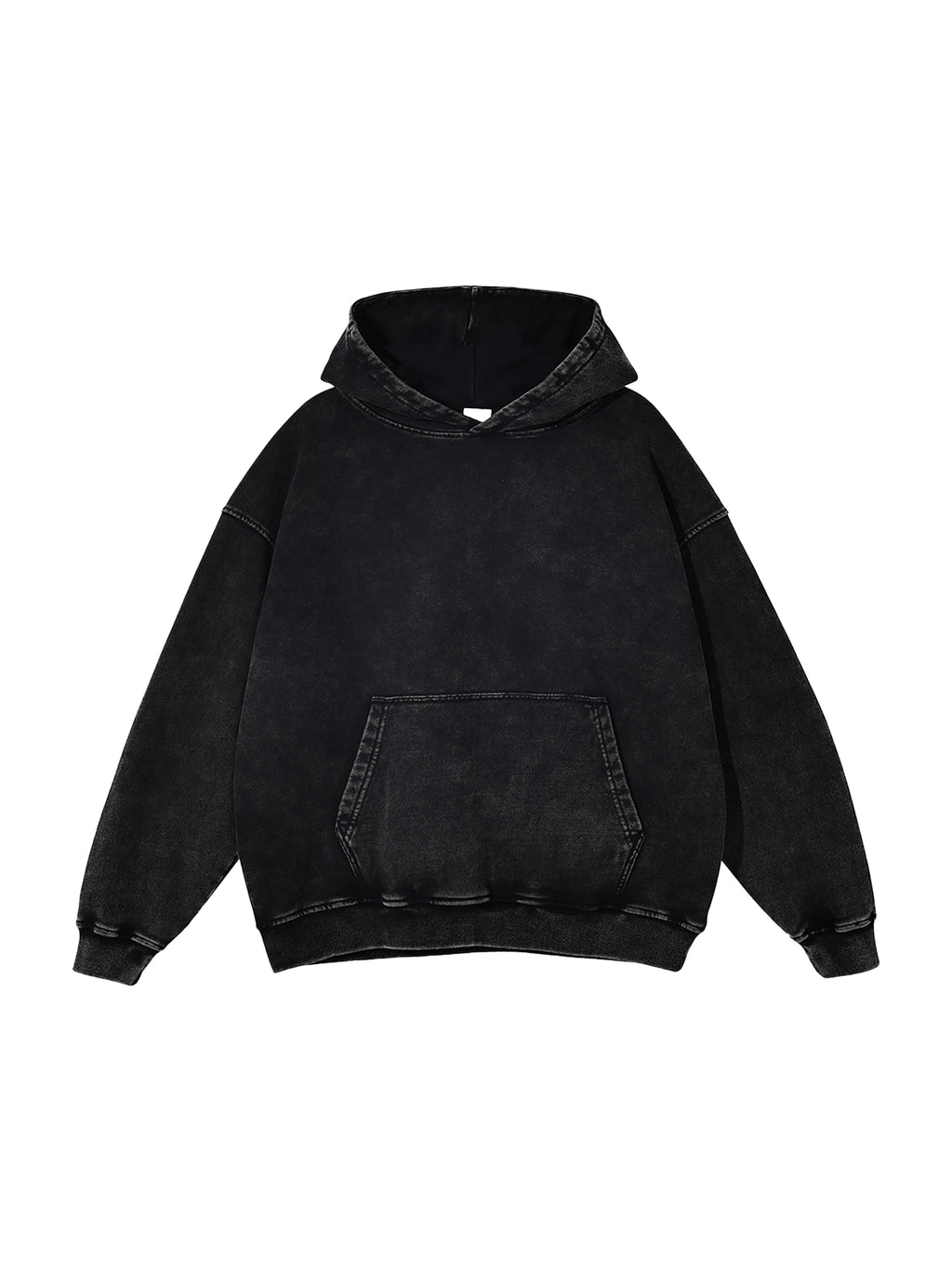 Off Script snow-washed oversized cotton hoodie, model view 1