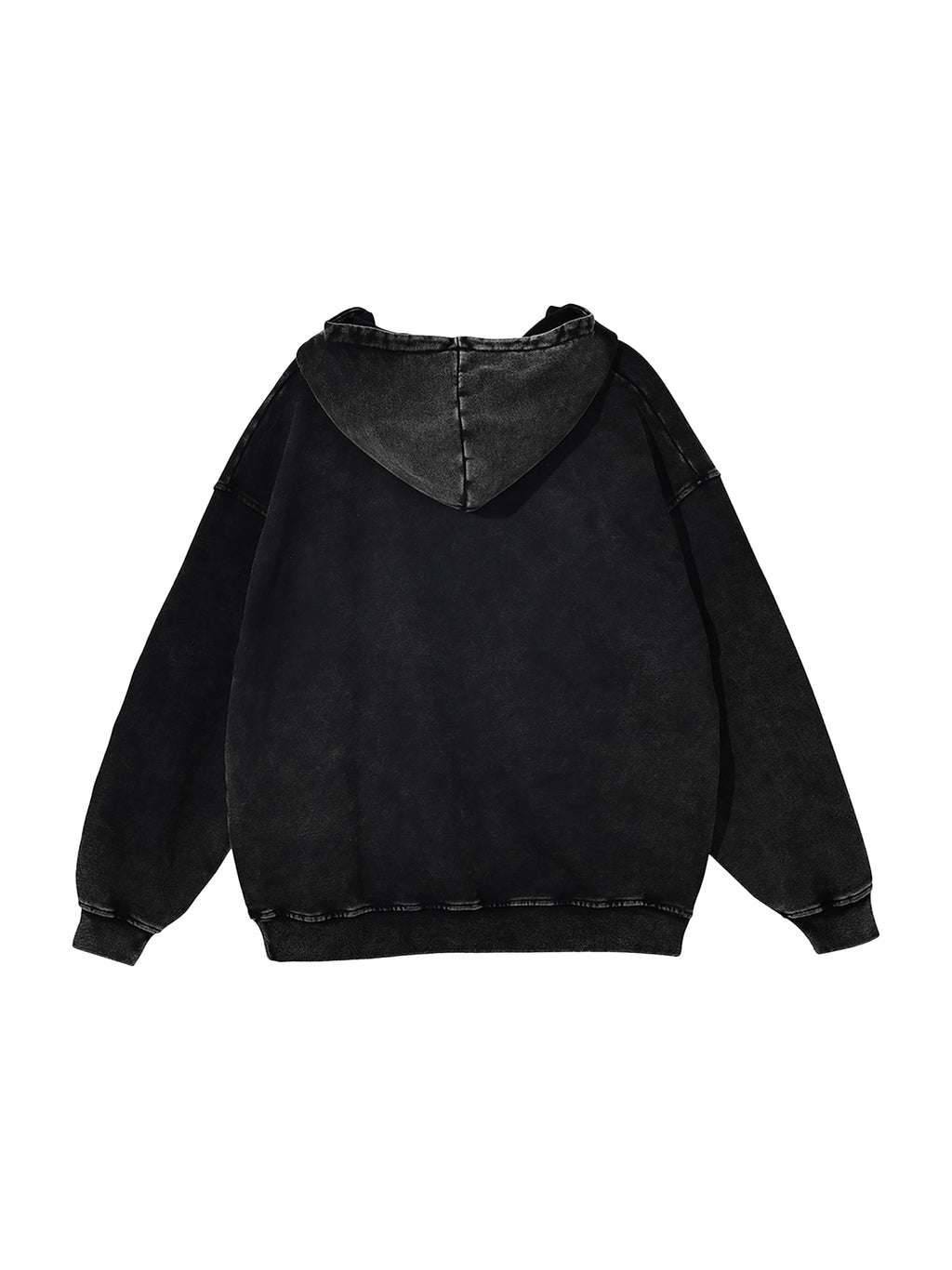 Off Script snow-washed oversized cotton hoodie, model view 2