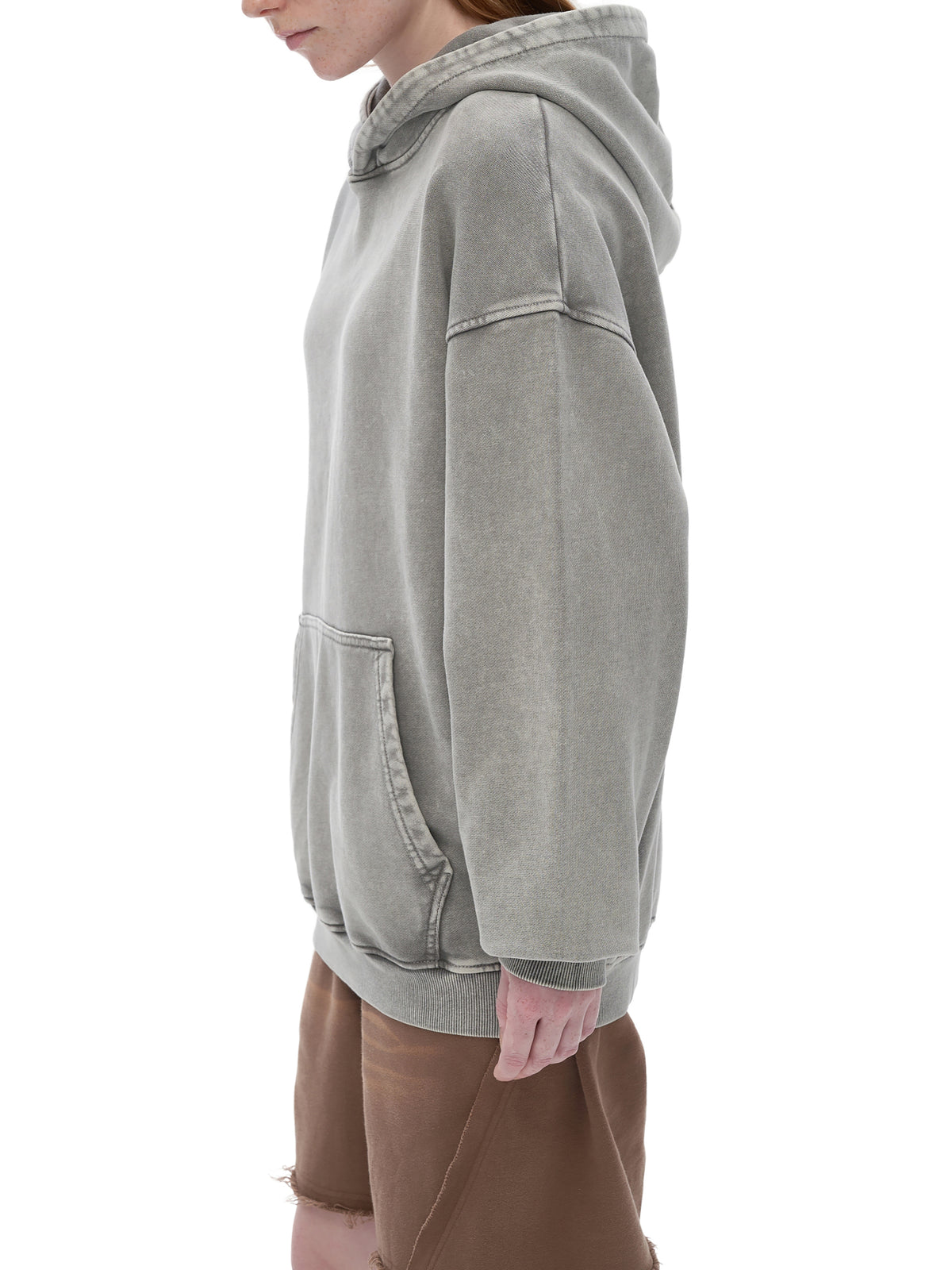 Off Script snow-washed oversized cotton hoodie, model view 9