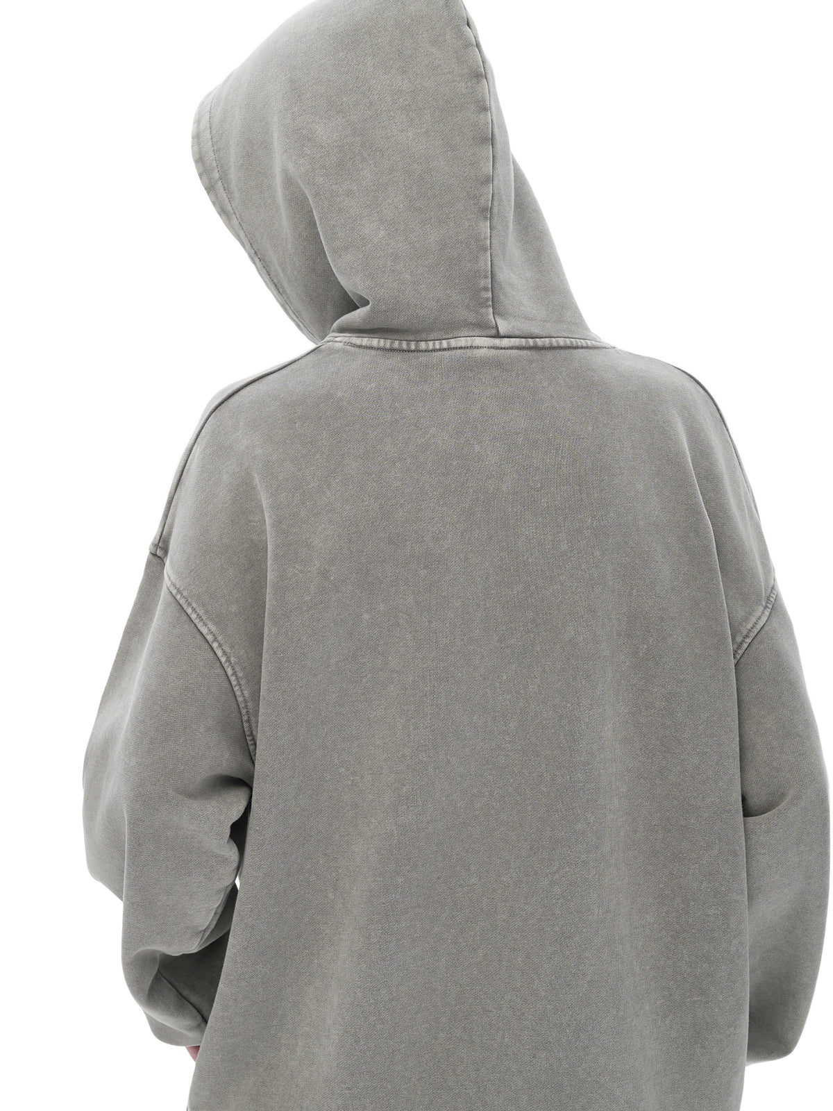 Off Script snow-washed oversized cotton hoodie, model view 11
