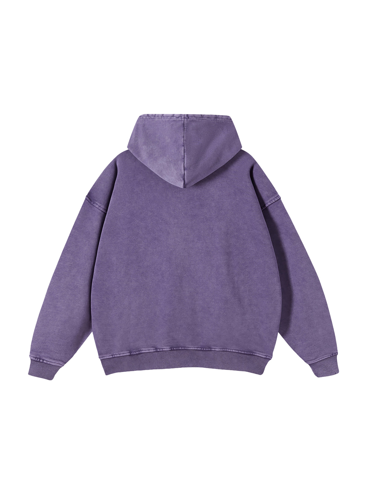 Off Script snow-washed oversized cotton hoodie, Purple back