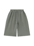 Off Script Unisex Waffle Shorts Gray front view