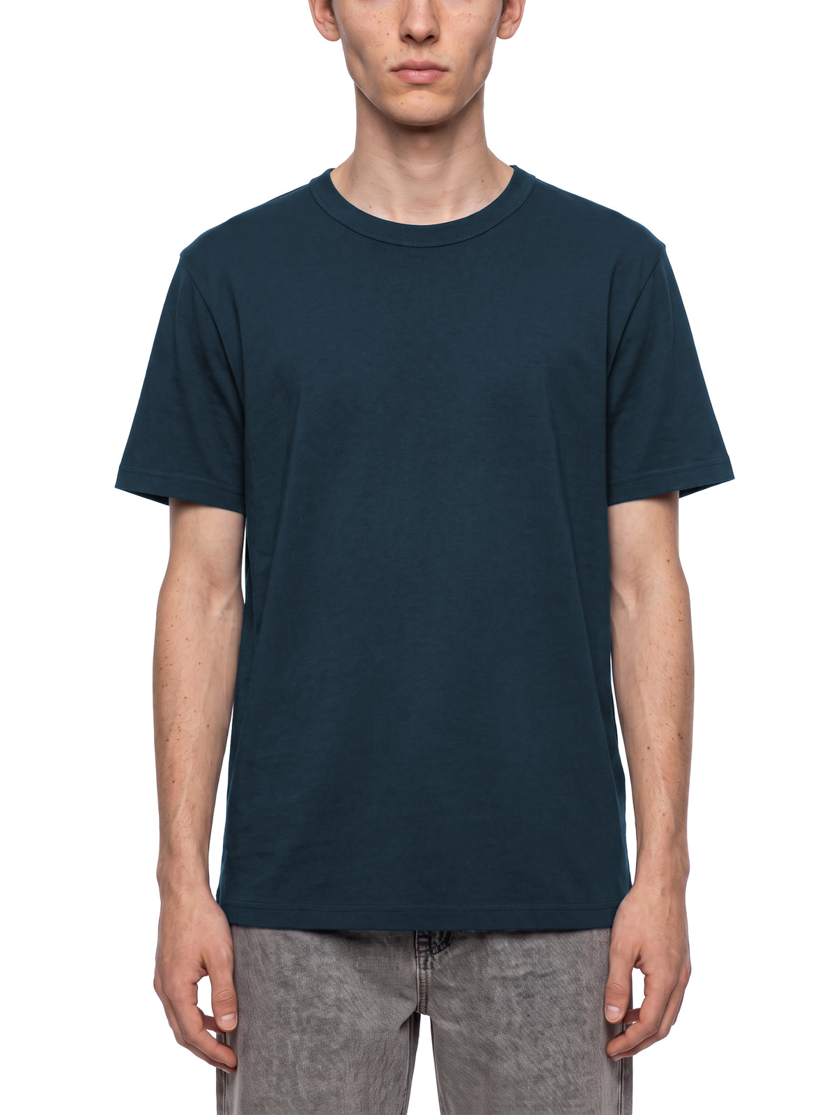 Off Script Unisex Heavyweight Cotton T-Shirt on male model front view