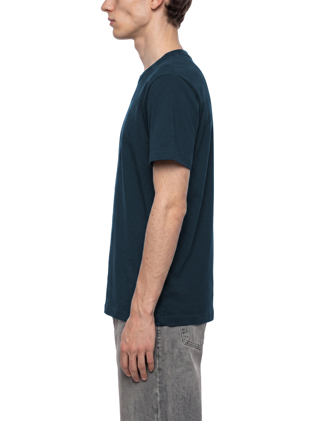 Off Script Unisex Heavyweight Cotton T-Shirt on male model side view