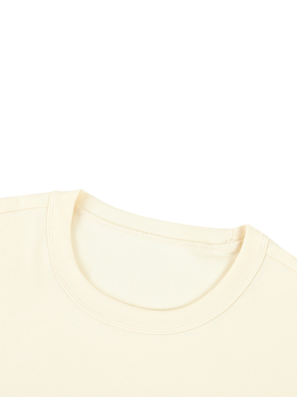 Off Script Unisex Heavyweight Cotton T-Shirt neckline detail