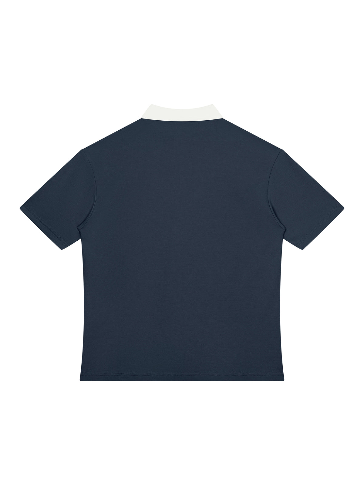 Off Script Unisex Color Block Quarter-Zip Polo Shirt back product view