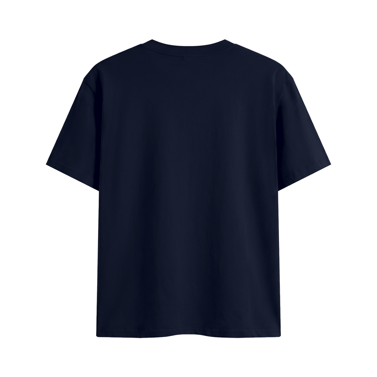 Relationship Status Independently Owned & Operated Unisex Graphic T-Shirt - Navy Blue back 3D mockup