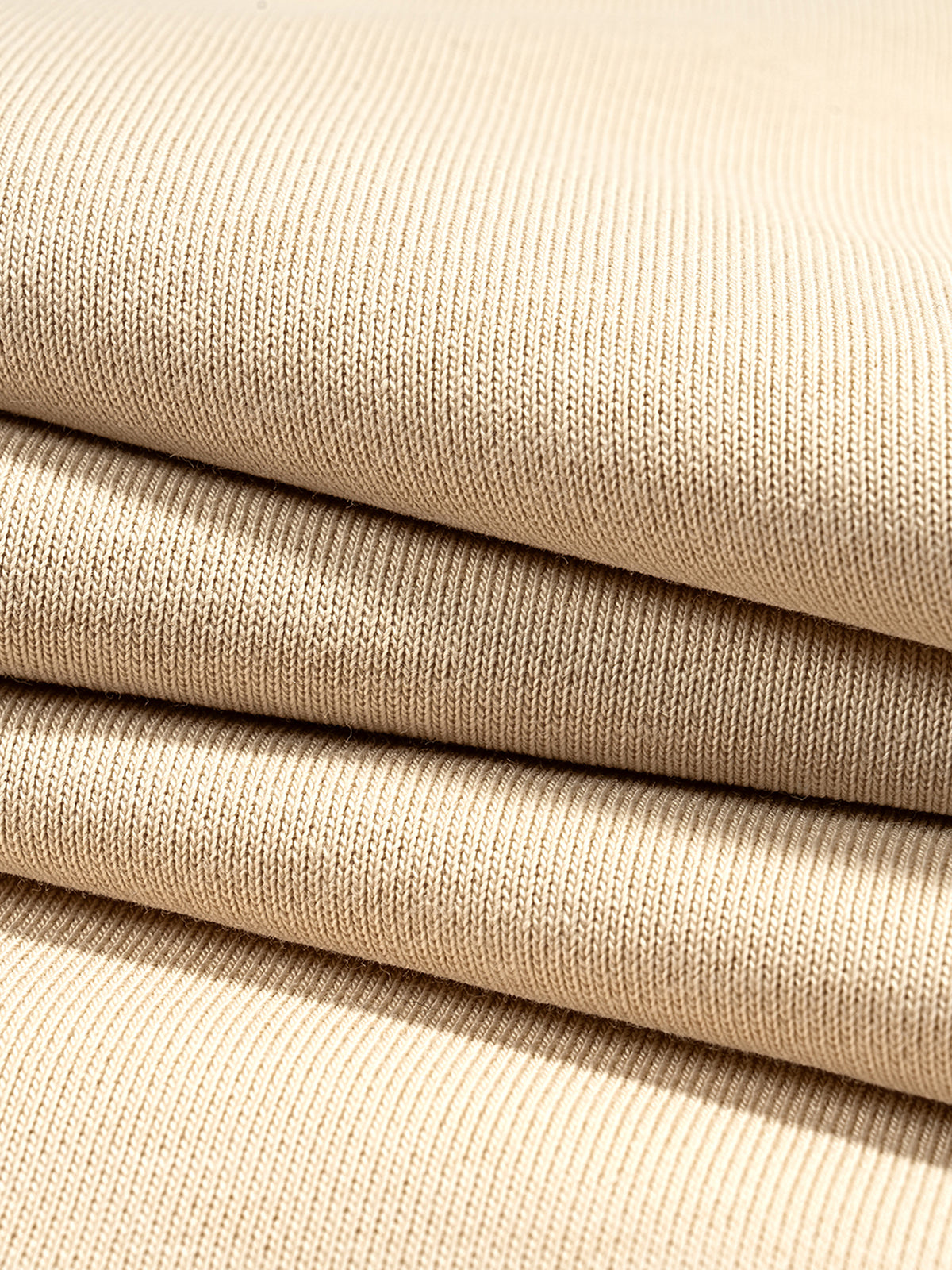 Apricot French terry raw-edge T-shirt - fabric texture detail