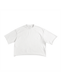 White Unisex French Terry Raw-Edge T-Shirt front view