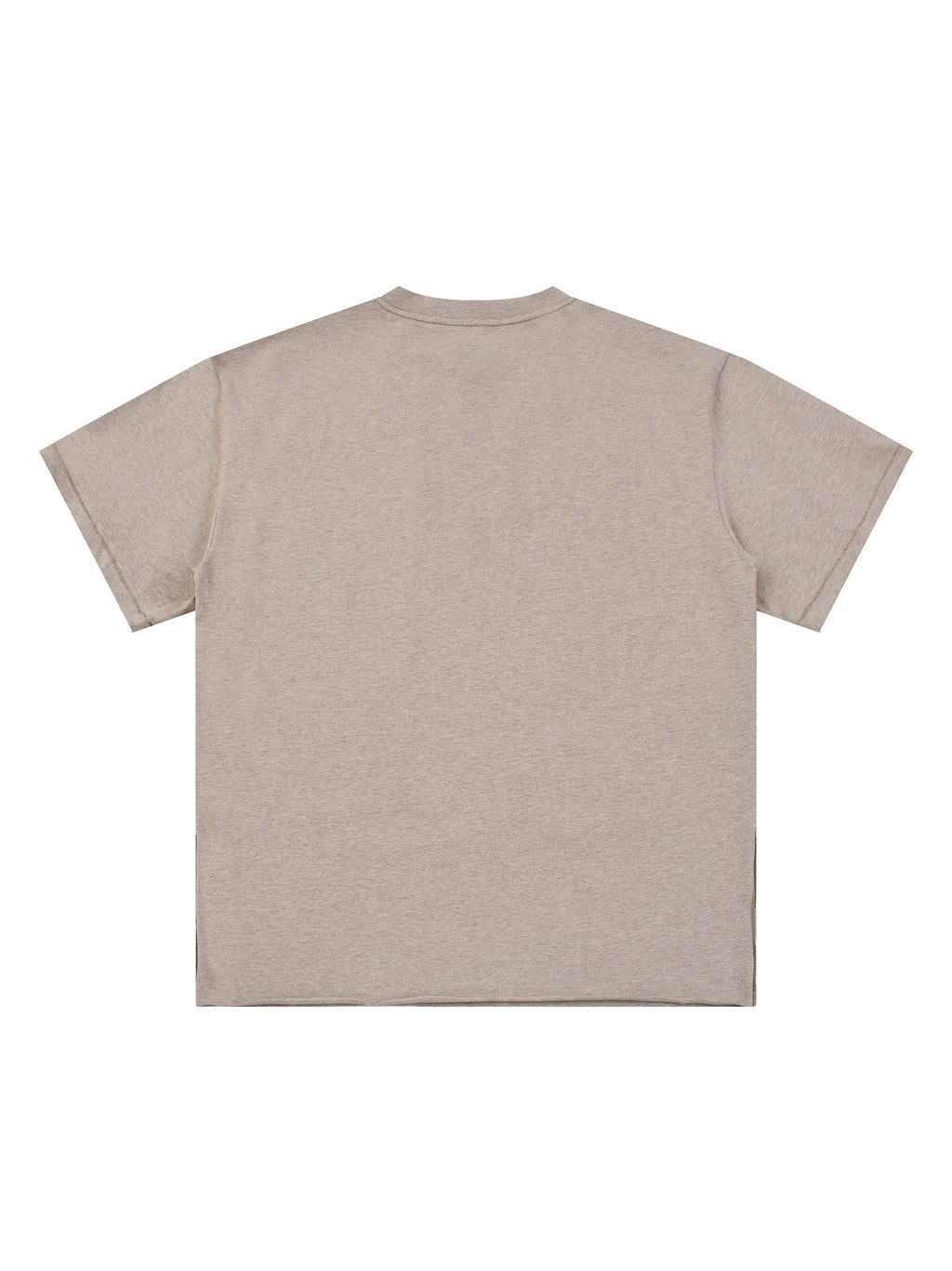 Off Script Essential Cotton T-Shirt - Khaki Flower Grey alternate back view