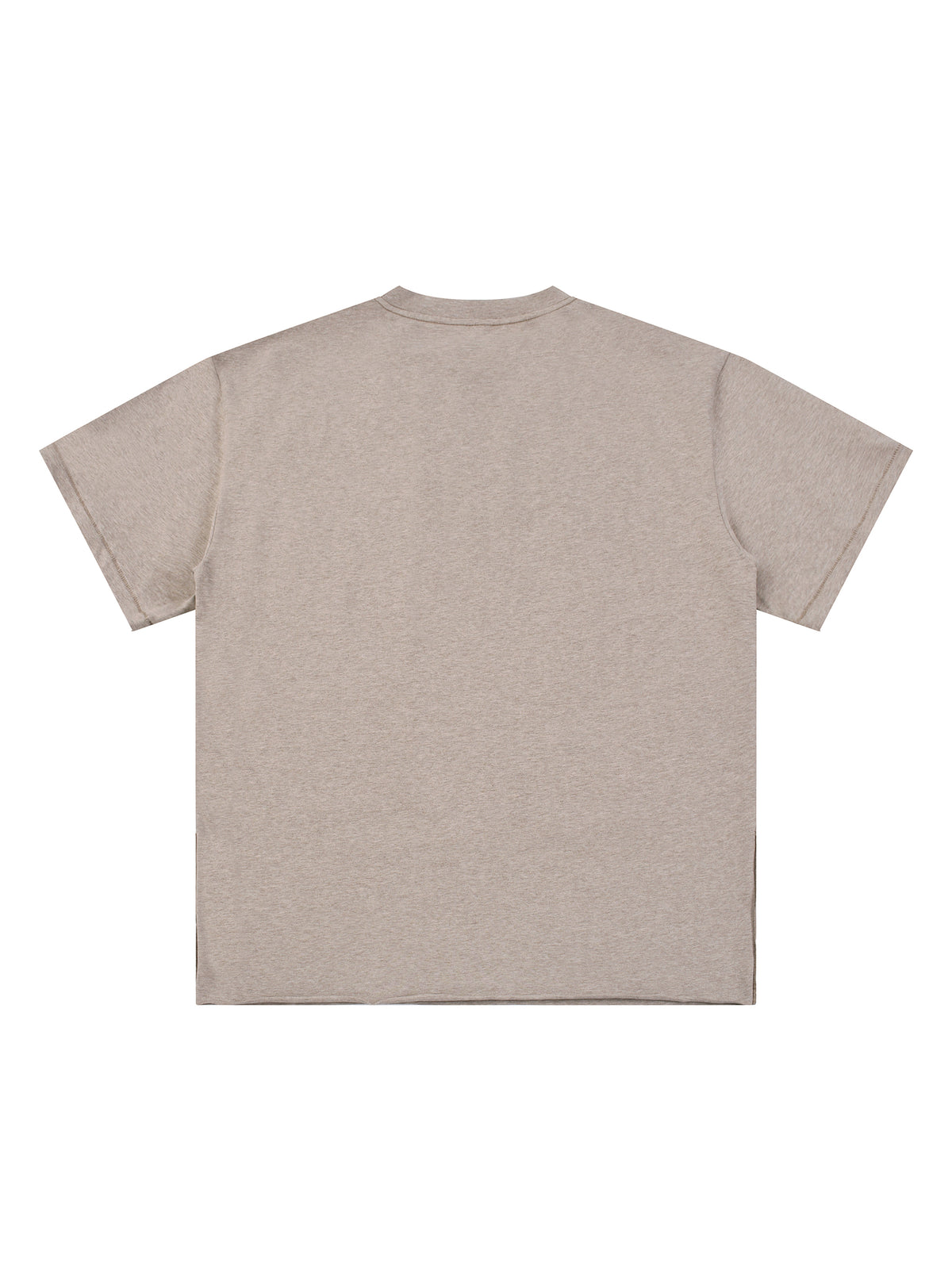 Off Script Essential Cotton T-Shirt - Khaki Flower Grey alternate back view