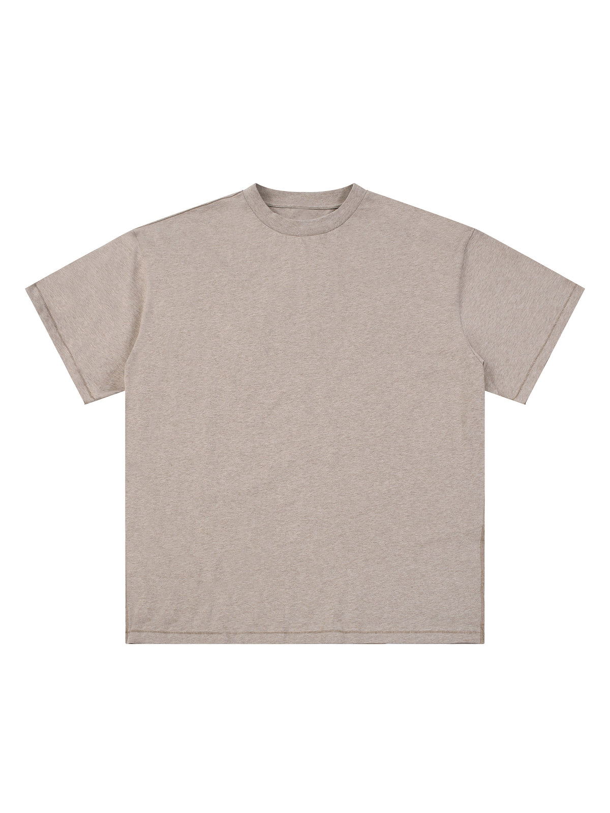 Off Script Essential Cotton T-Shirt - Khaki Flower Grey alternate front view