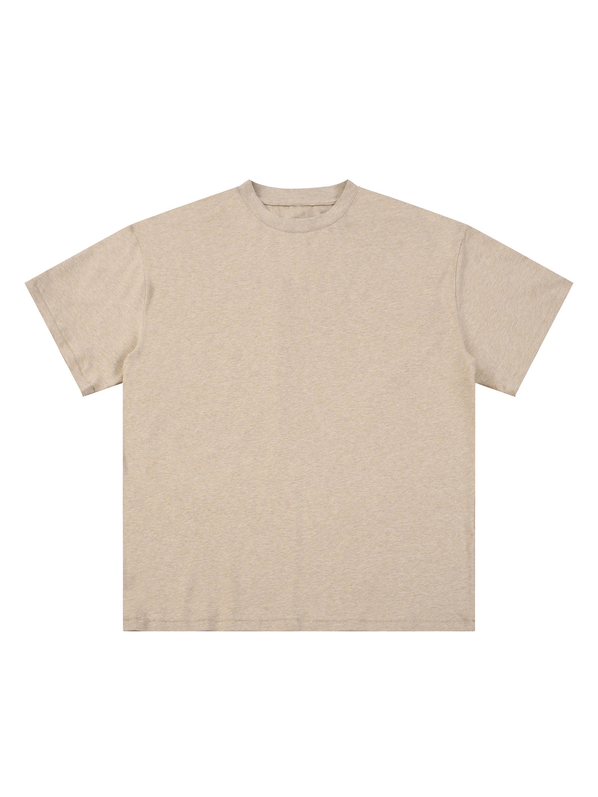 Off Script Essential Cotton T-Shirt - Khaki Flower Grey front view