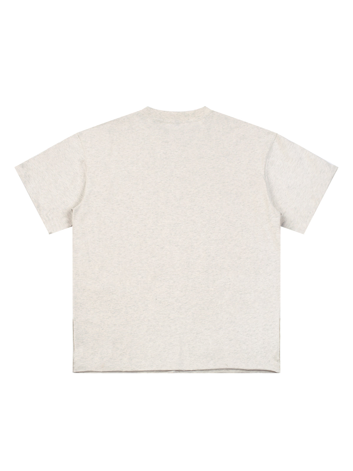 Off Script Essential Cotton T-Shirt - Oat Grey back view