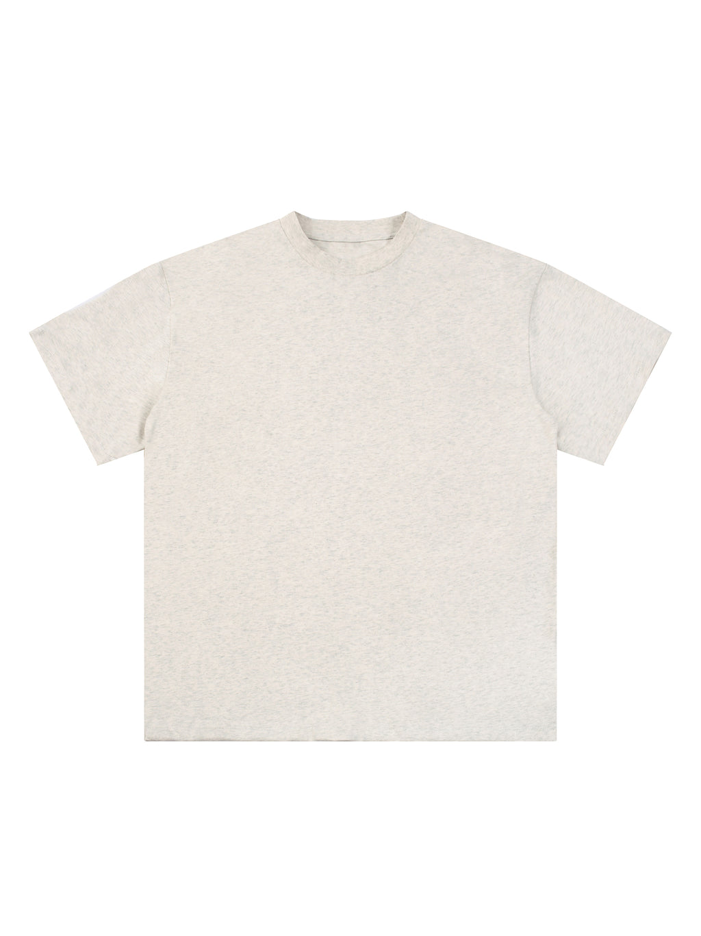 Off Script Essential Cotton T-Shirt - Oat Grey front view