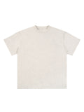 Off Script Essential Cotton T-Shirt - Oat Grey front view