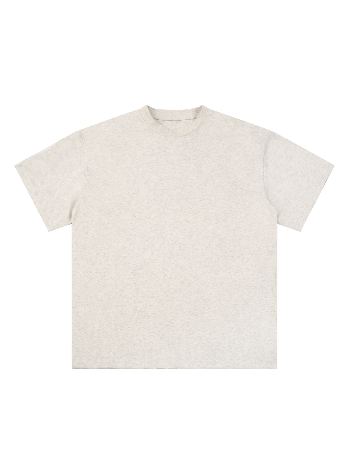 Off Script Essential Cotton T-Shirt - Oat Grey front view