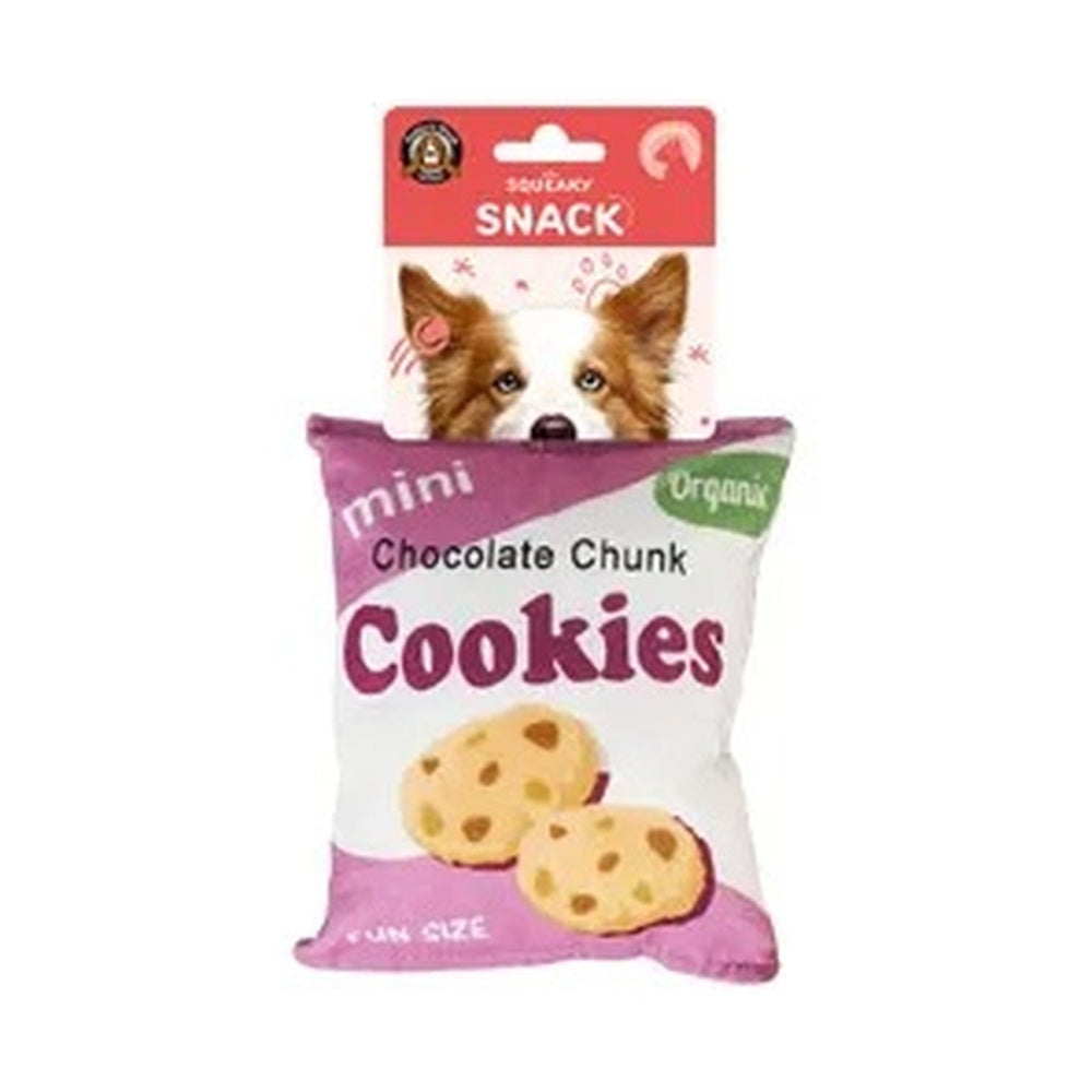 Cookies squeaky and crinkly snack dog toy
