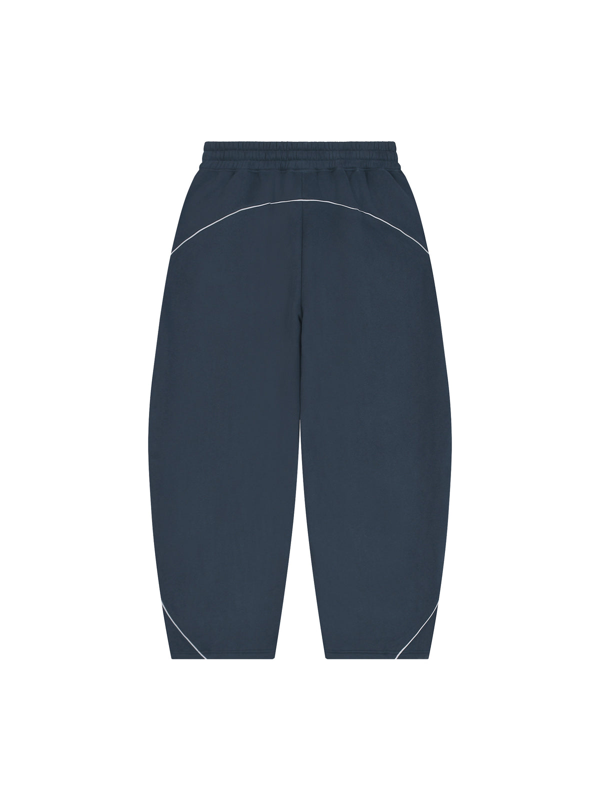 Unisex Piping Fleece Barrel Leg Sweatpants – back product view