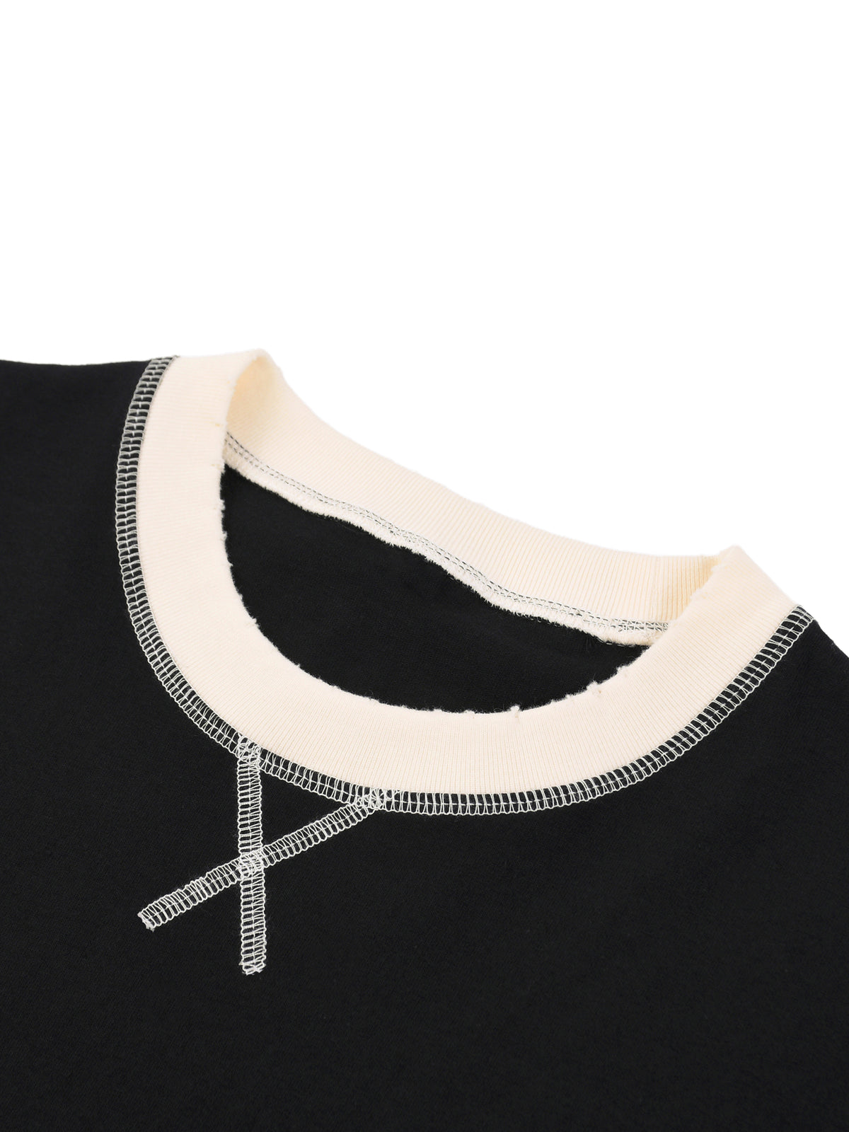 Off Script Unisex Contrast-Stitched Ringer T-Shirt - contrast neckline detail