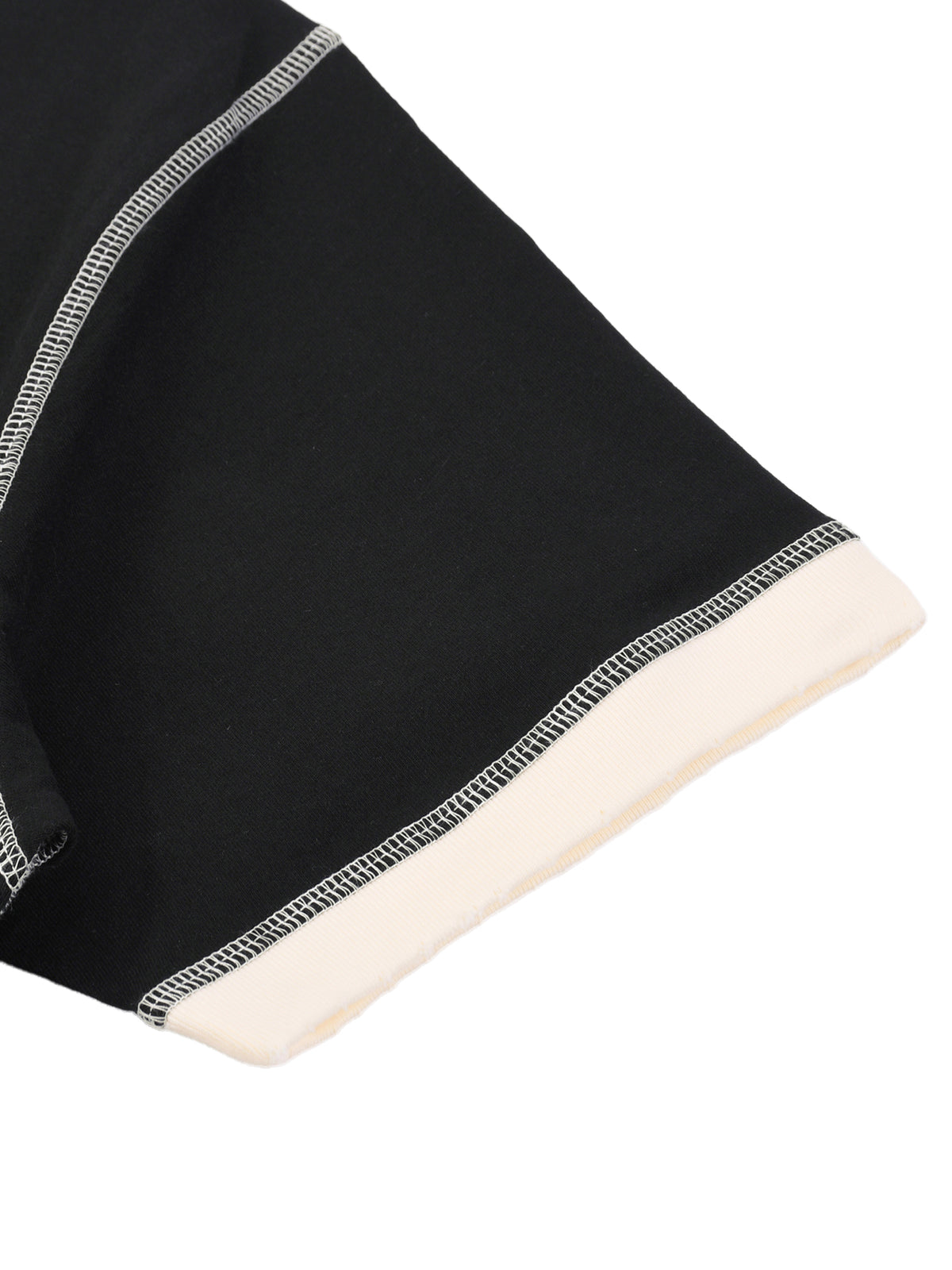 Off Script Unisex Contrast-Stitched Ringer T-Shirt - sleeve trim detail