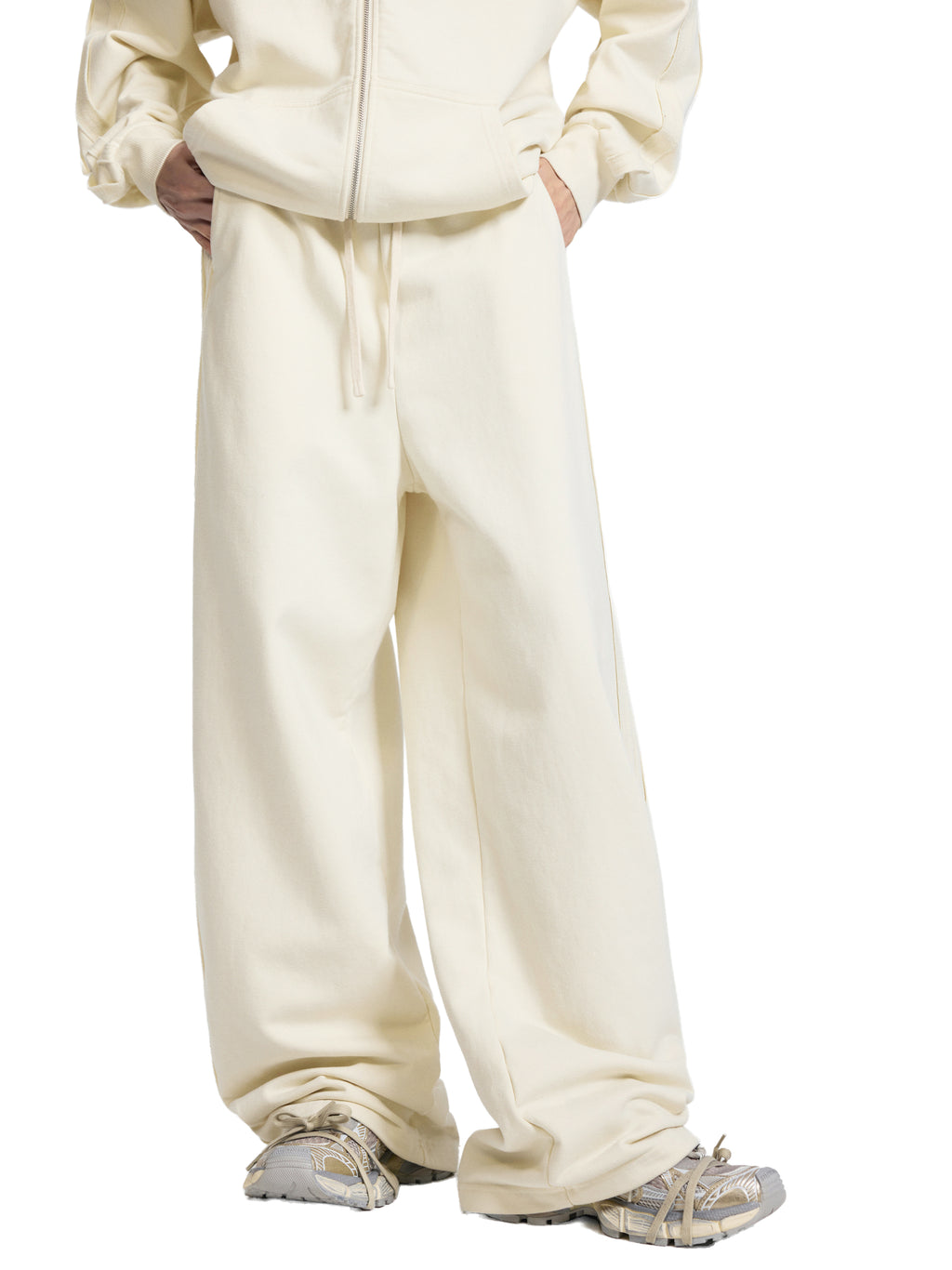 Unisex Contrast-Tape Straight-Leg Sweatpants gallery image