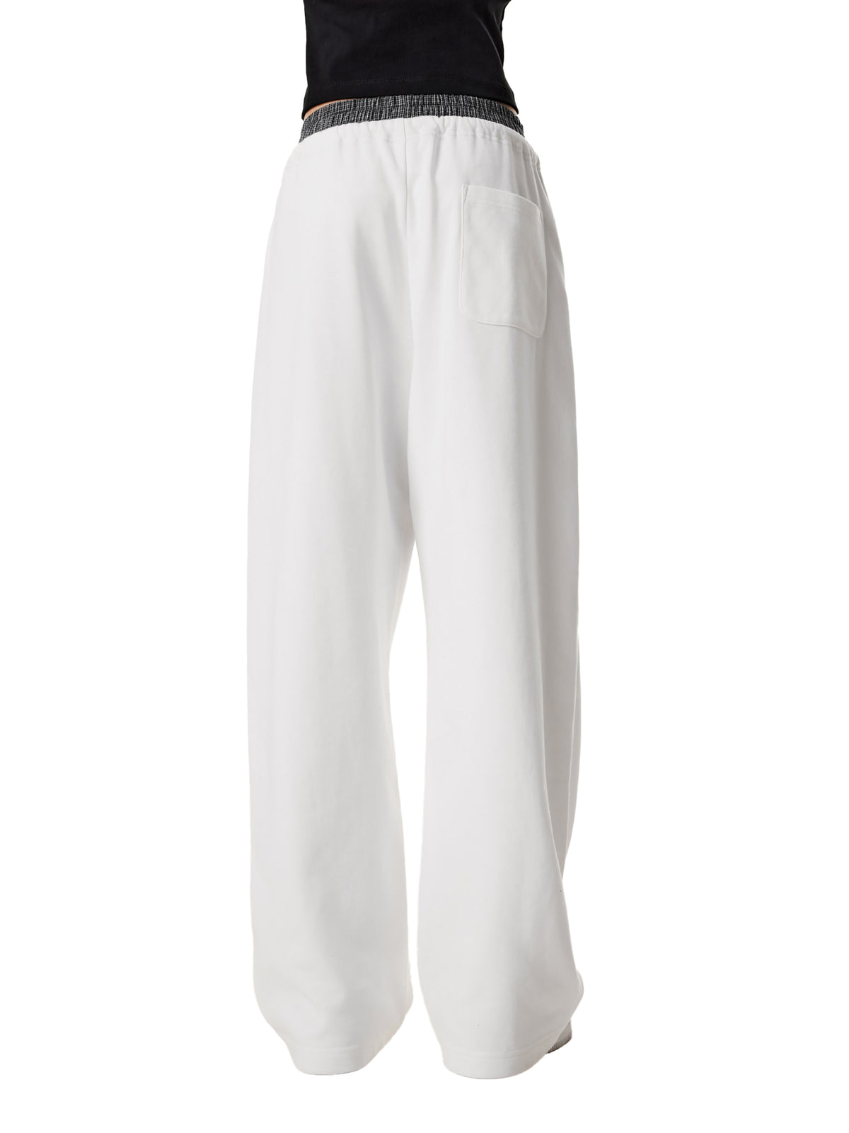 Unisex Plaid Contrast-Waist Pants gallery image