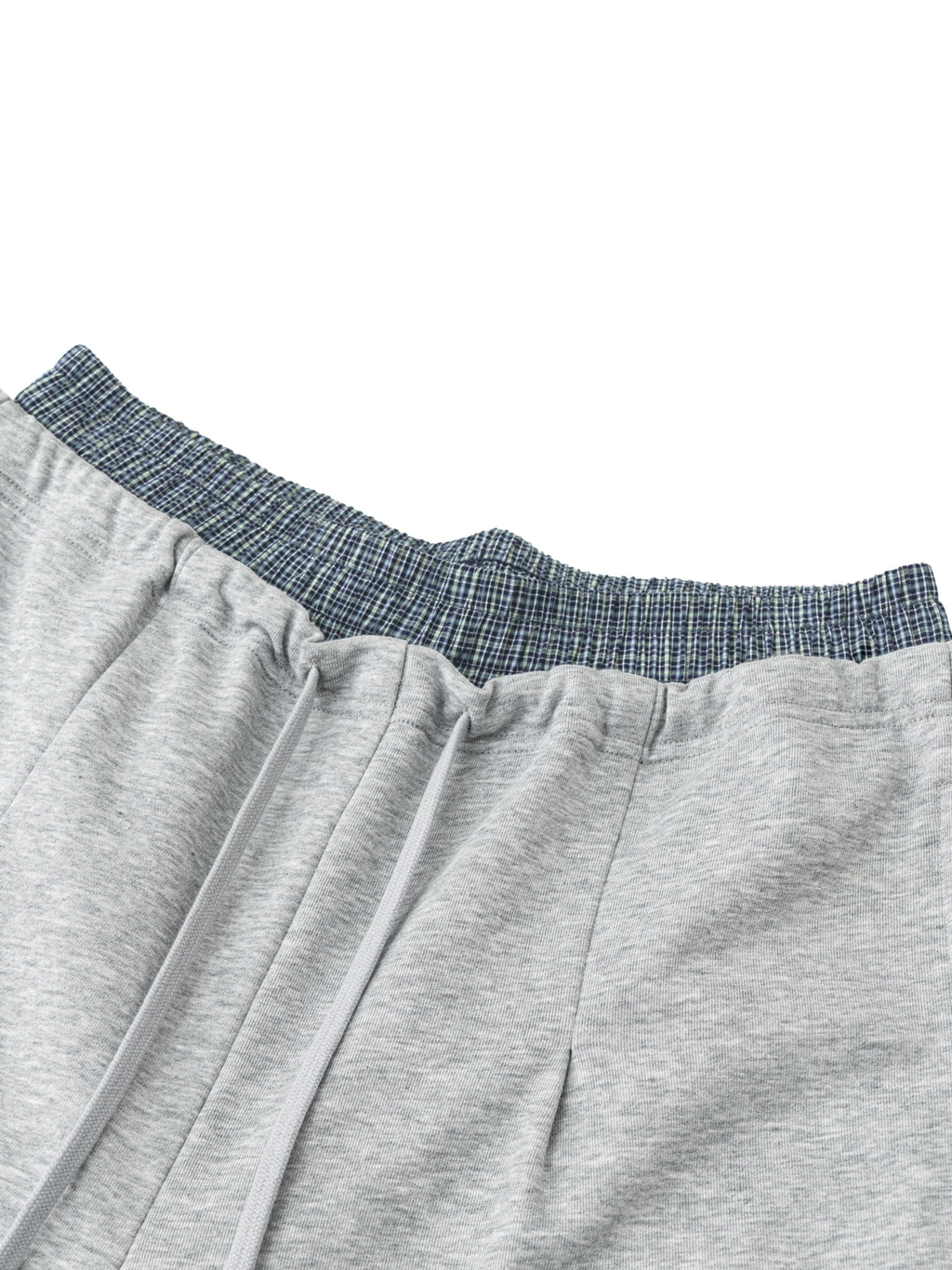 Unisex Plaid Contrast-Waist Pants gallery image